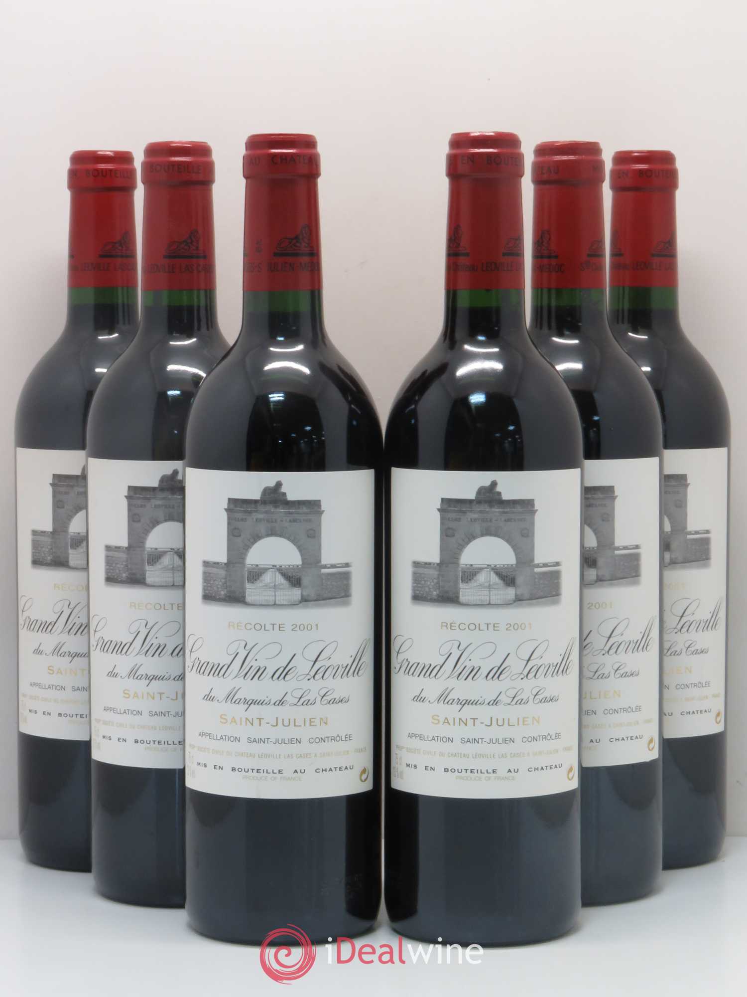 Château Léoville Las Cases 2ème Grand Cru Classé 2001 - Lot de 6 bouteilles - 0