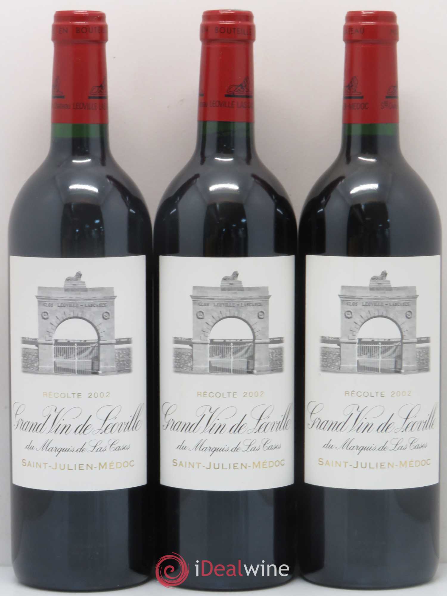 Château Léoville Las Cases 2ème Grand Cru Classé 2002 - Lot de 3 bouteilles - 0