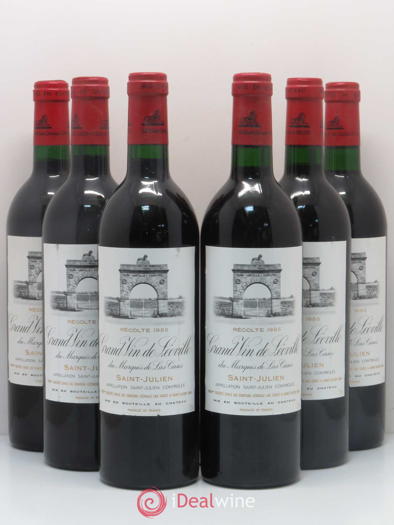 Château Léoville Las Cases 2ème Grand Cru Classé 1985 - Lot de 6 bouteilles - 0