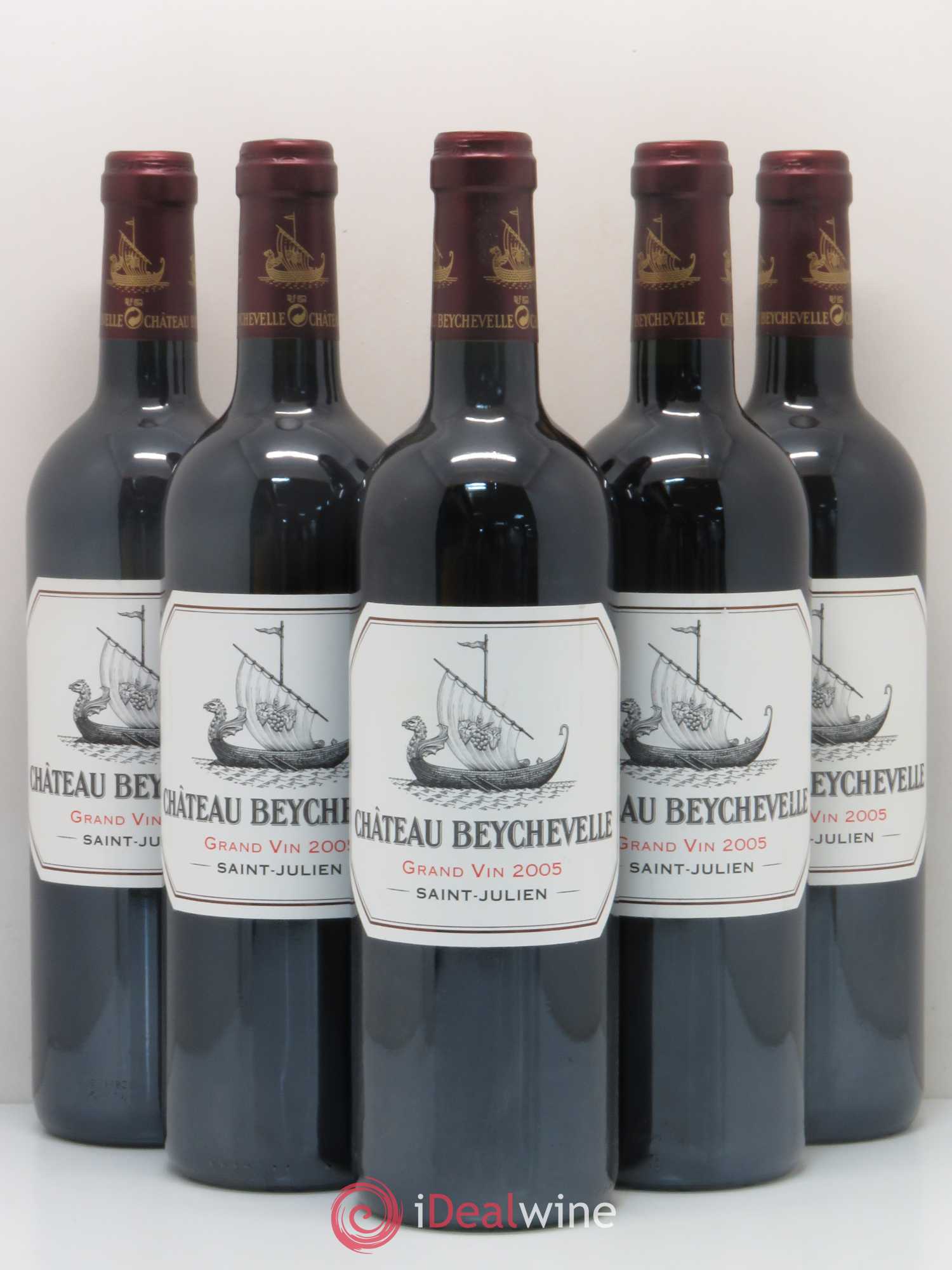 Château Beychevelle 4ème Grand Cru Classé 2005 - Lot de 5 bouteilles - 0