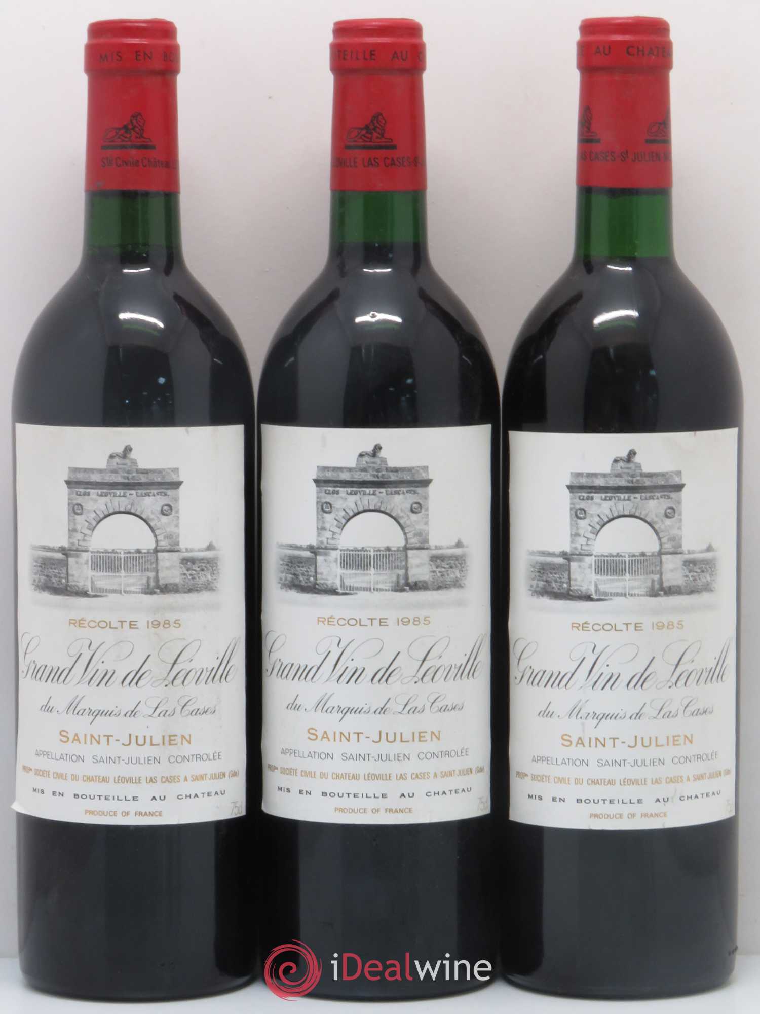 Château Léoville Las Cases 2ème Grand Cru Classé 1985 - Lot de 3 bouteilles - 0