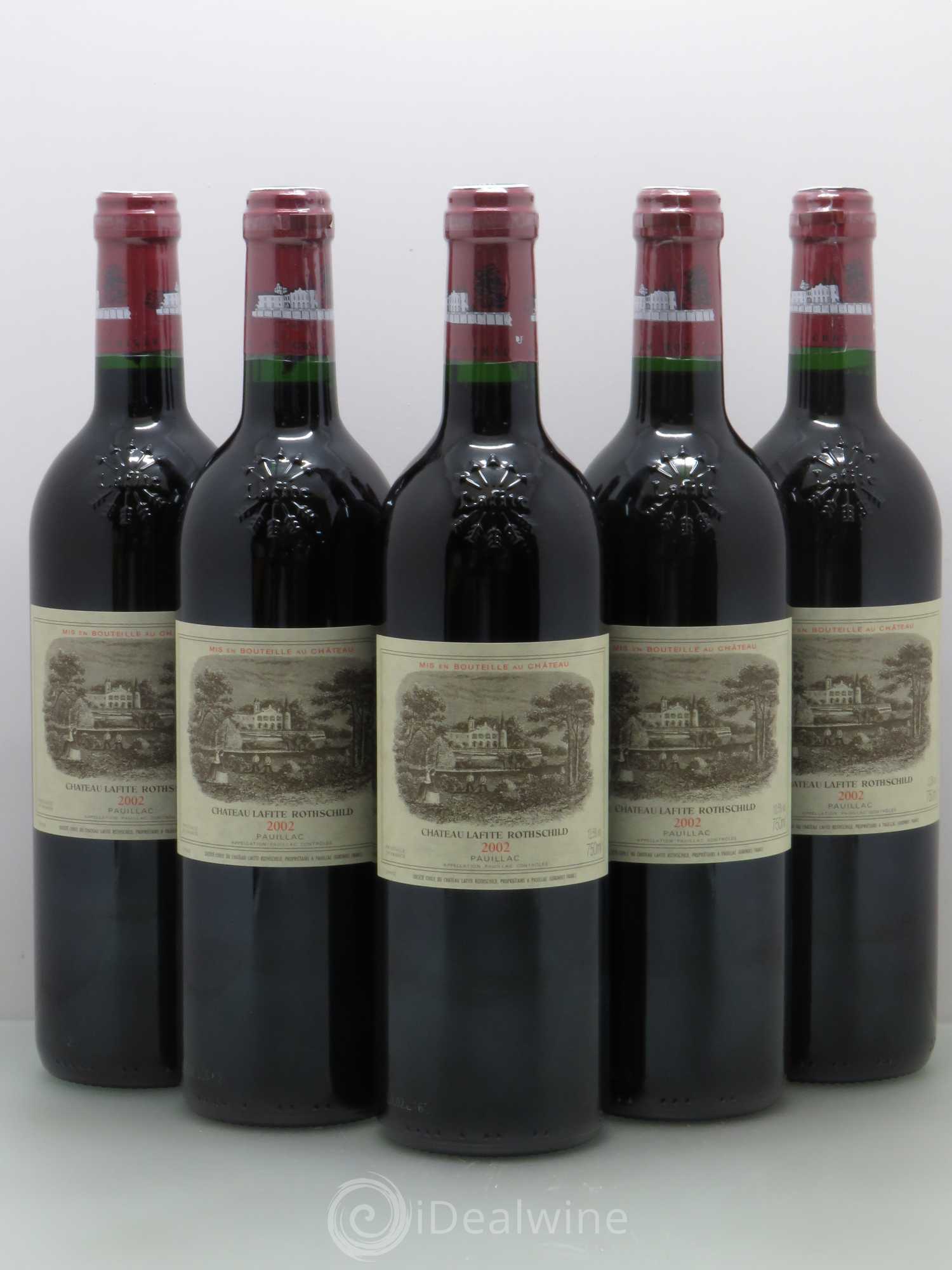 Château Lafite Rothschild 1er Grand Cru Classé 2002 - Lot de 5 bouteilles - 0