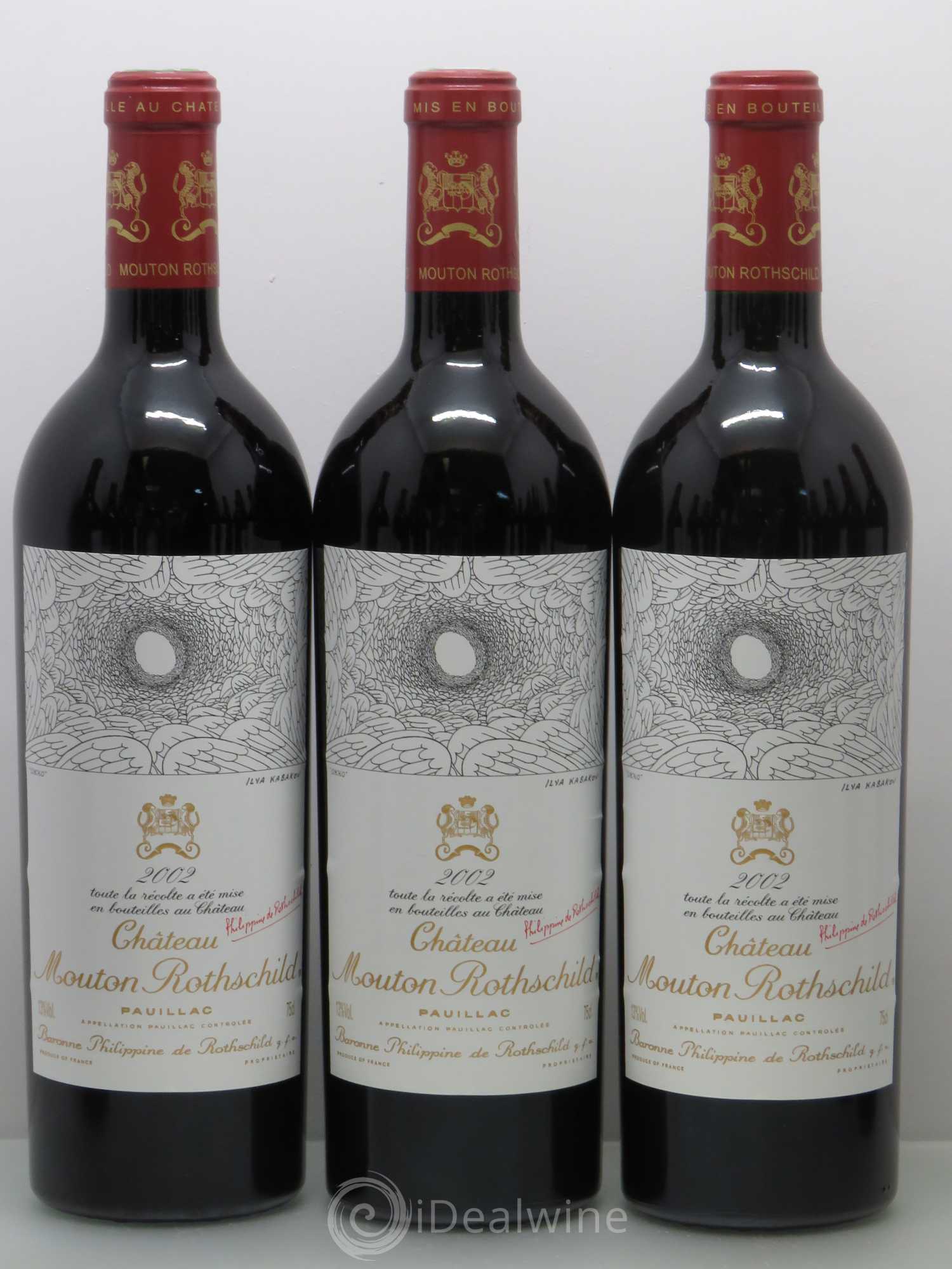 Château Mouton Rothschild 1er Grand Cru Classé 2002 - Lot de 12 bouteilles - 1