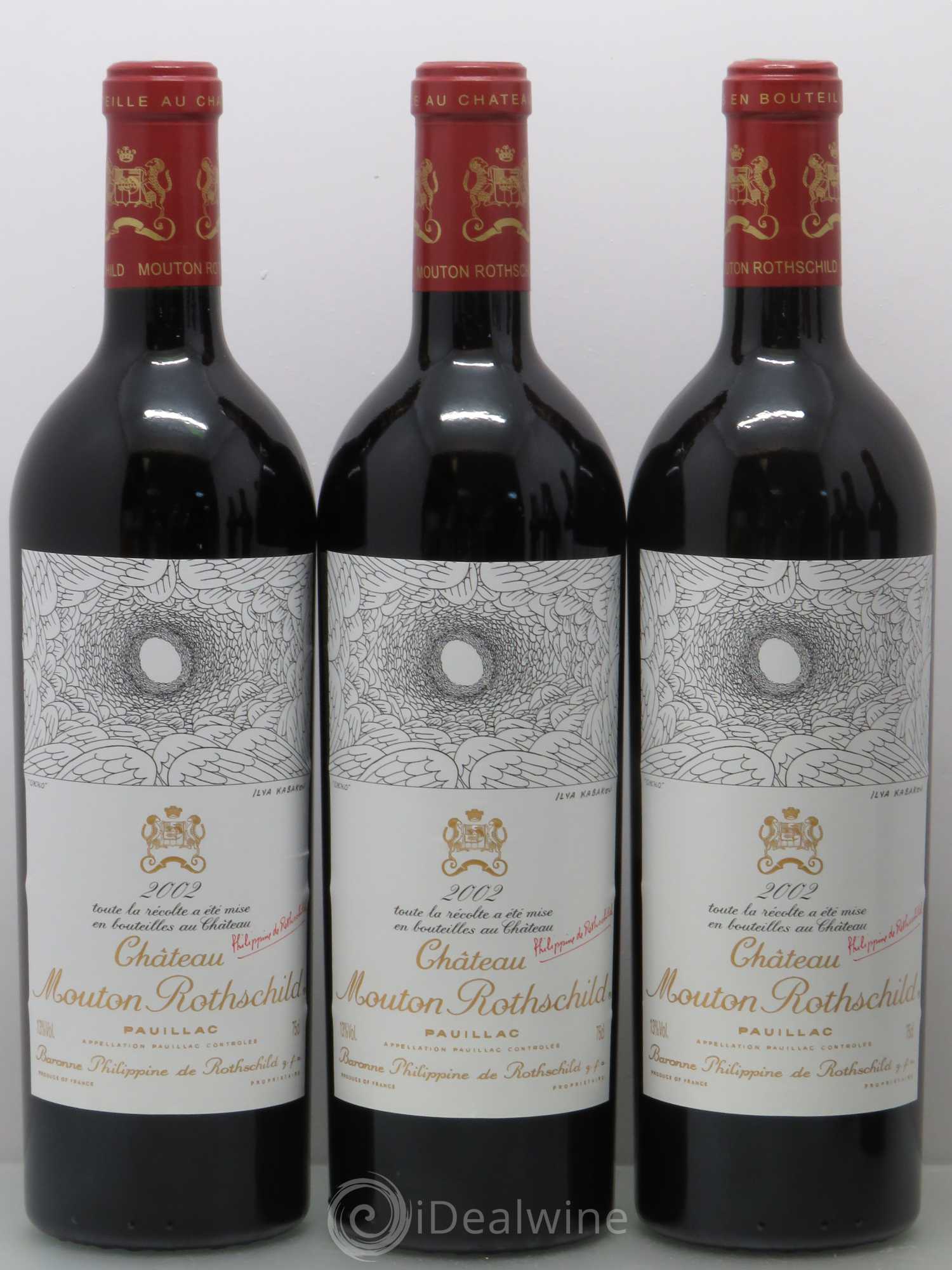 Château Mouton Rothschild 1er Grand Cru Classé 2002 - Lot de 6 bouteilles - 1