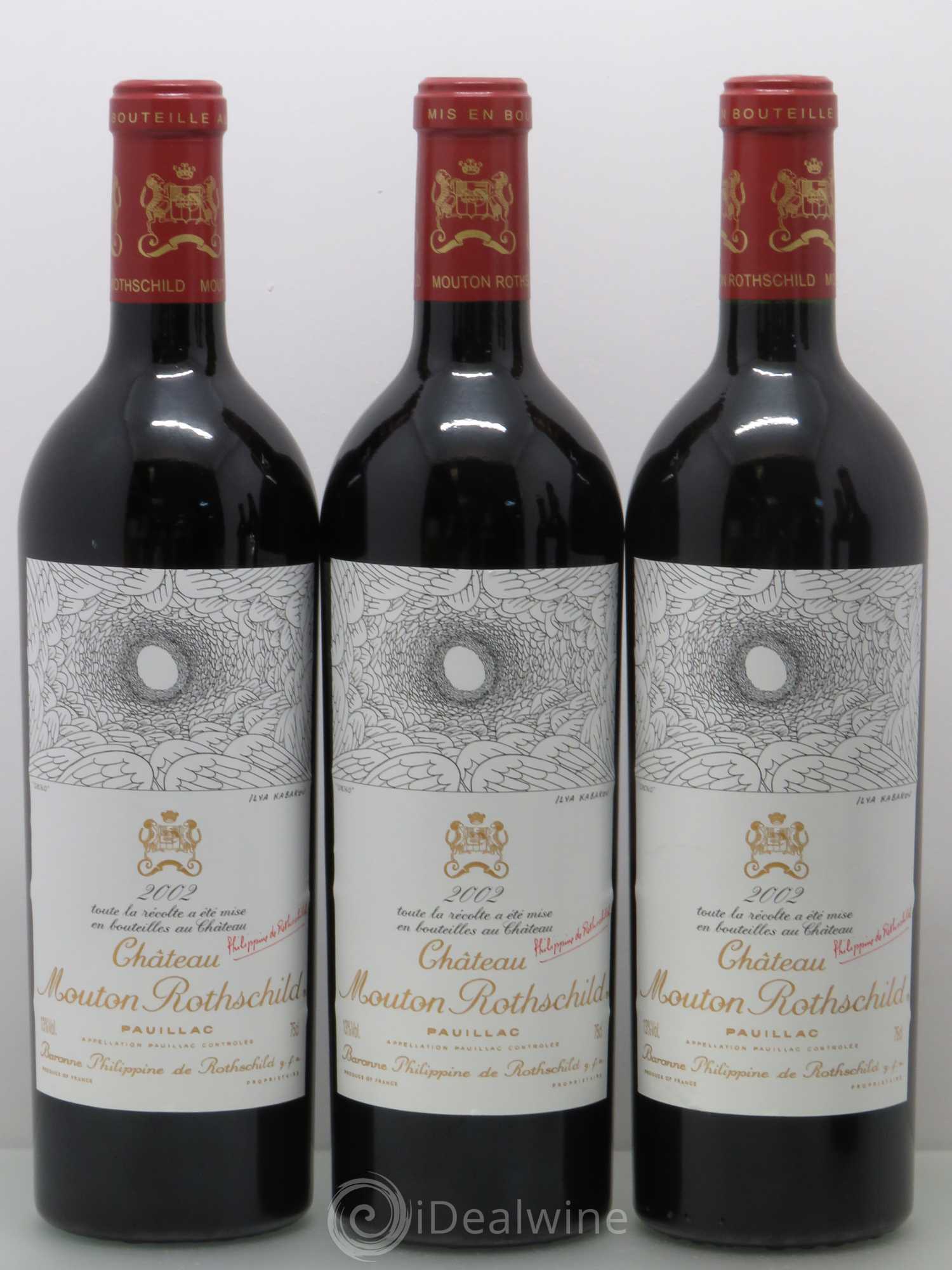 Château Mouton Rothschild 1er Grand Cru Classé 2002 - Lot de 5 bouteilles - 1