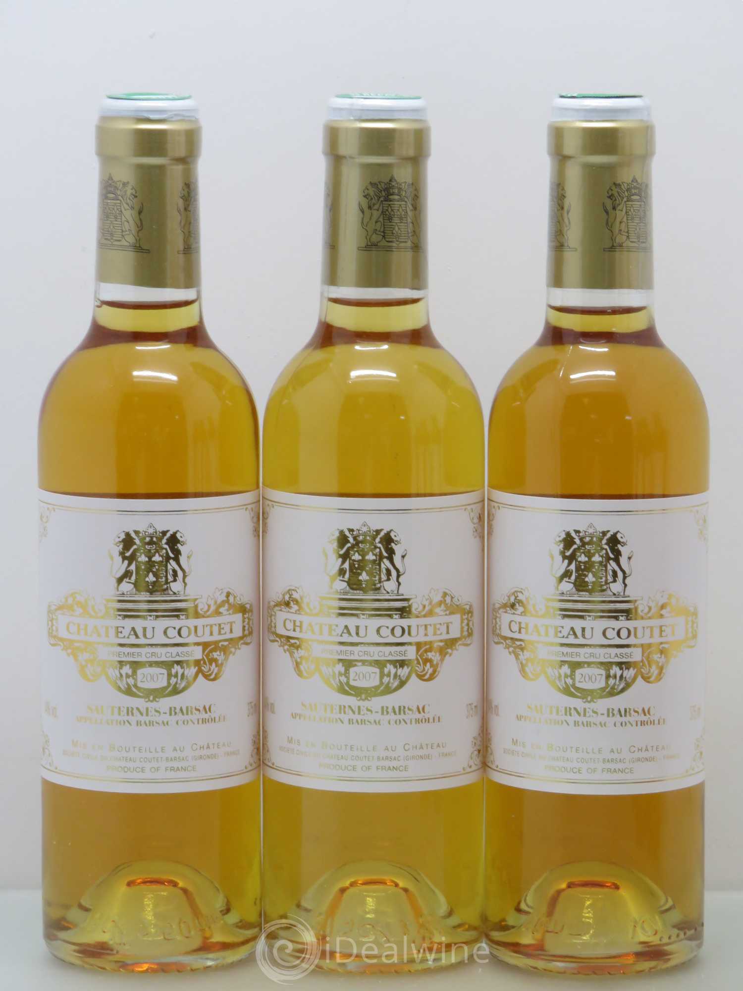 Château Coutet 1er Grand Cru Classé 2007 - Posten von 6 Demi-Flaschen - 1
