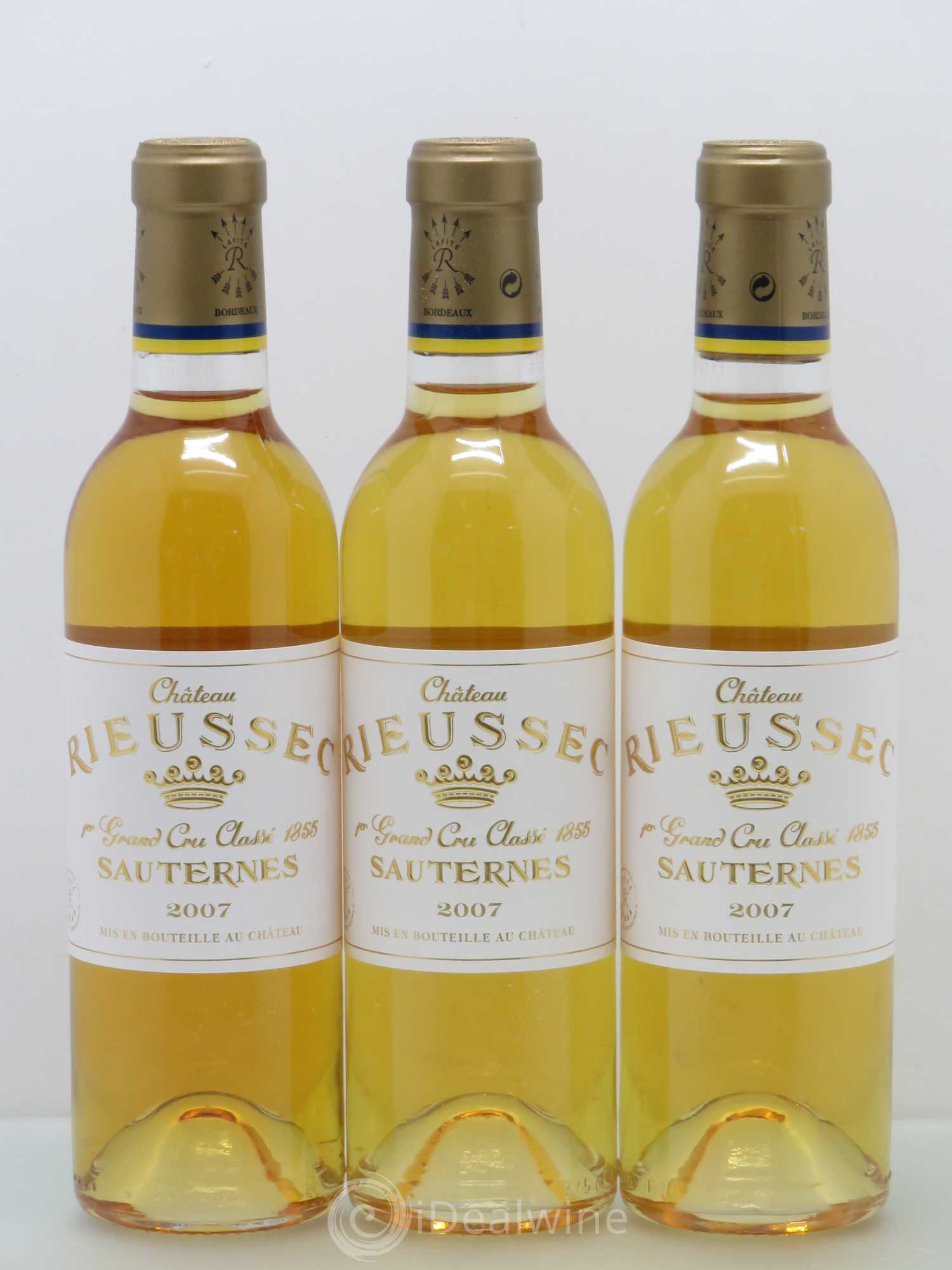 Château Rieussec 1er Grand Cru Classé 2007 - Posten von 3 Demi-Flaschen - 0