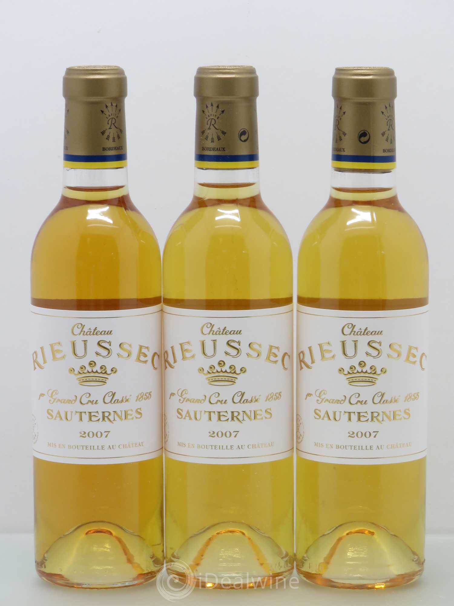 Château Rieussec 1er Grand Cru Classé 2007 - Posten von 3 Demi-Flaschen - 0