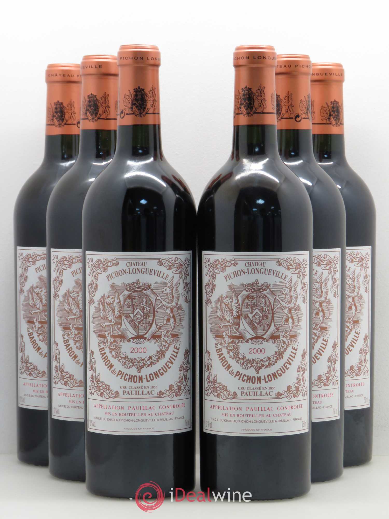 Pichon Longueville Baron 2ème Grand Cru Classé 2000 - Lot de 6 bouteilles - 0