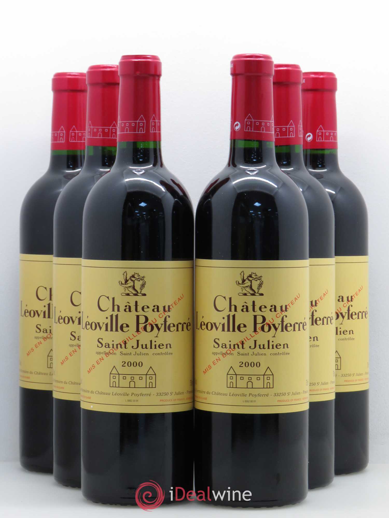Château Léoville Poyferré 2ème Grand Cru Classé 2000 - Lot de 6 bouteilles - 0