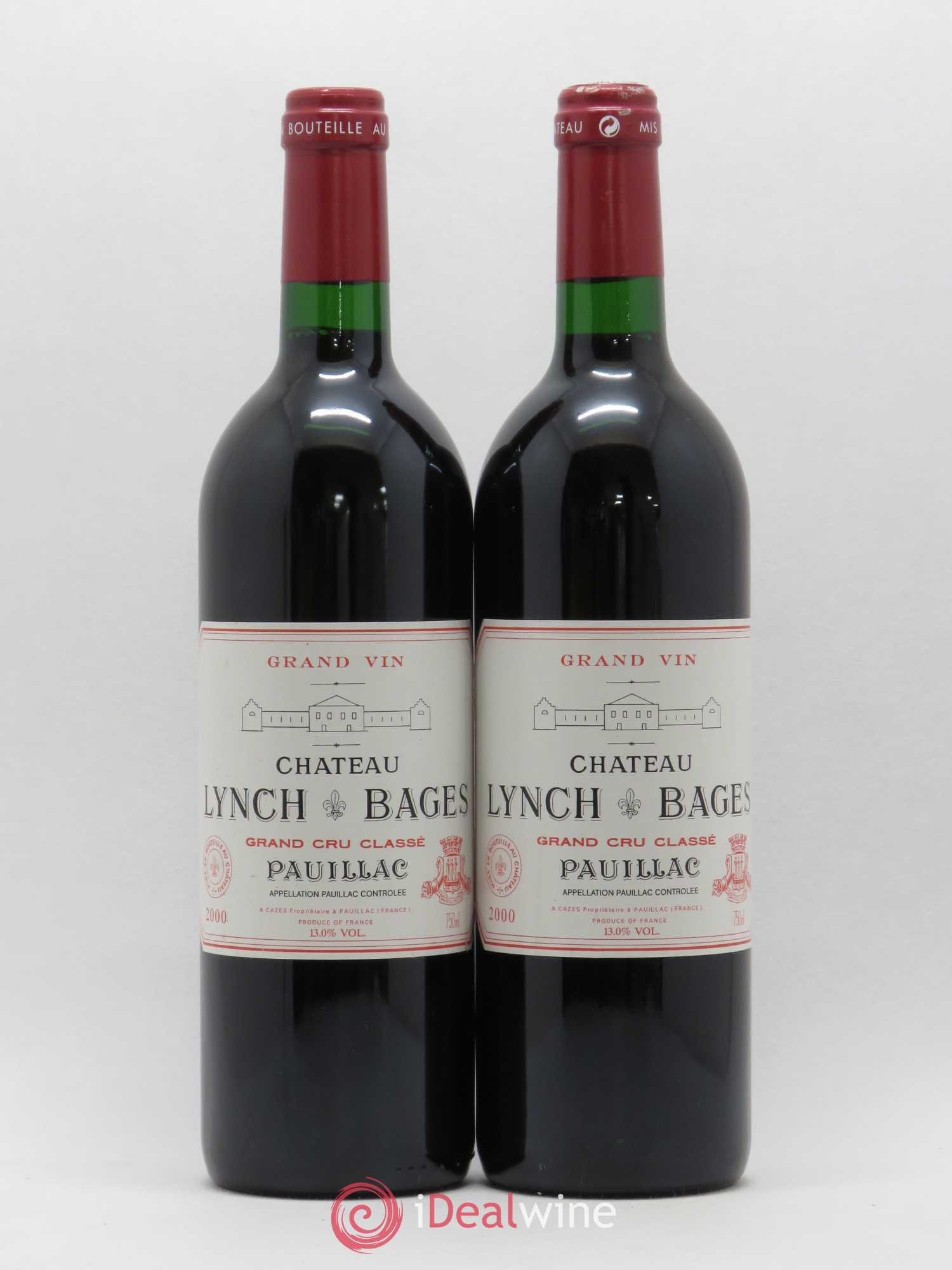 Château Lynch Bages 5ème Grand Cru Classé 2000 - Lot de 2 bouteilles - 0