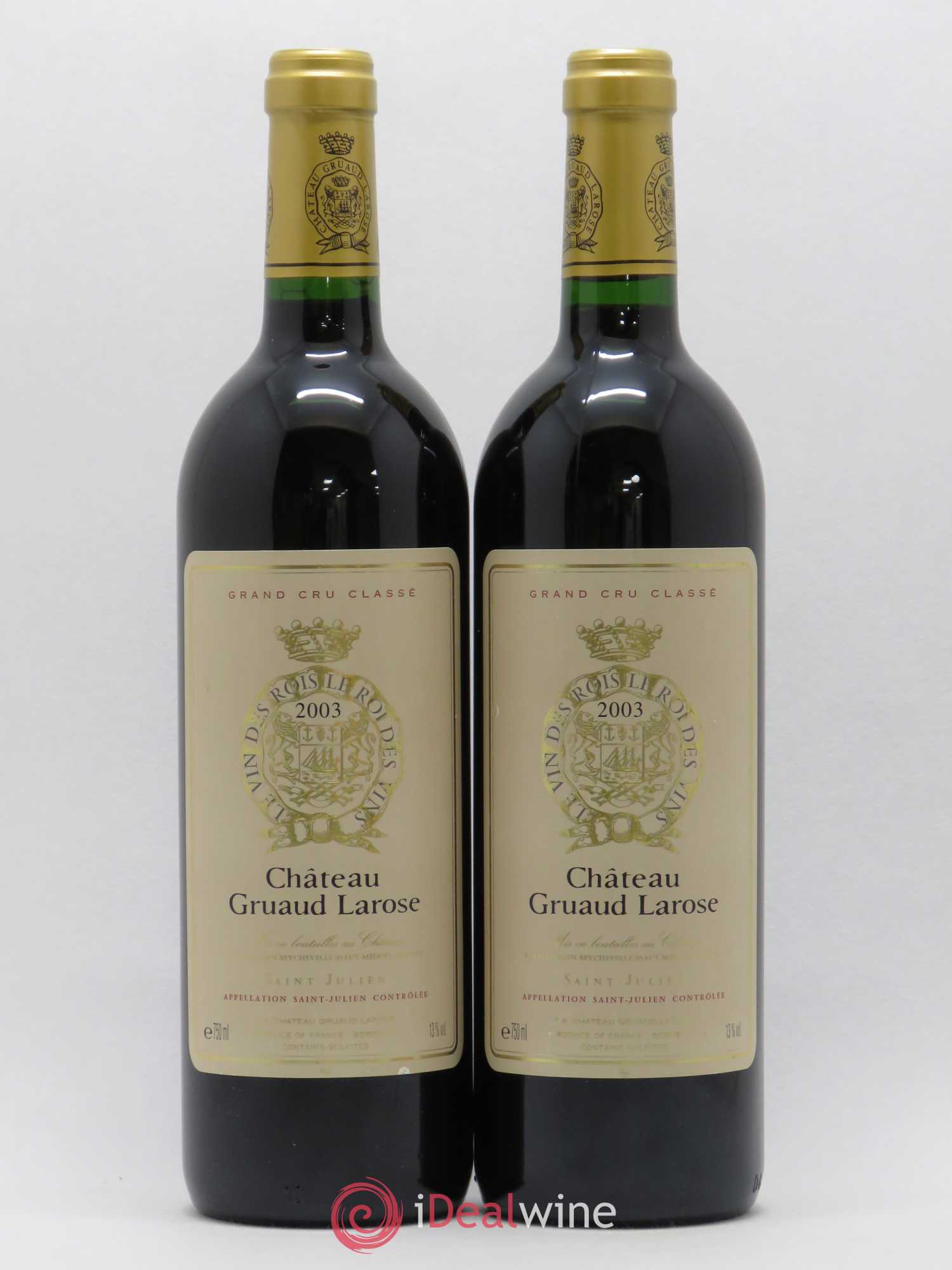 Château Gruaud Larose 2ème Grand Cru Classé 2003 - Lot de 2 bouteilles - 0