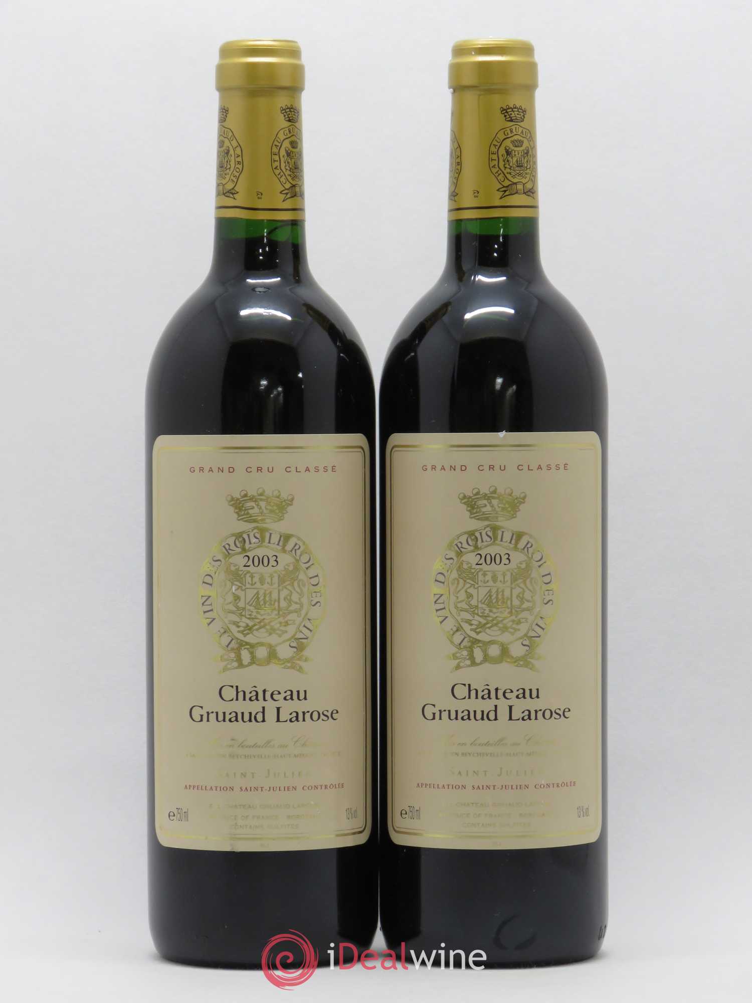 Château Gruaud Larose 2ème Grand Cru Classé 2003 - Lot de 2 bouteilles - 0