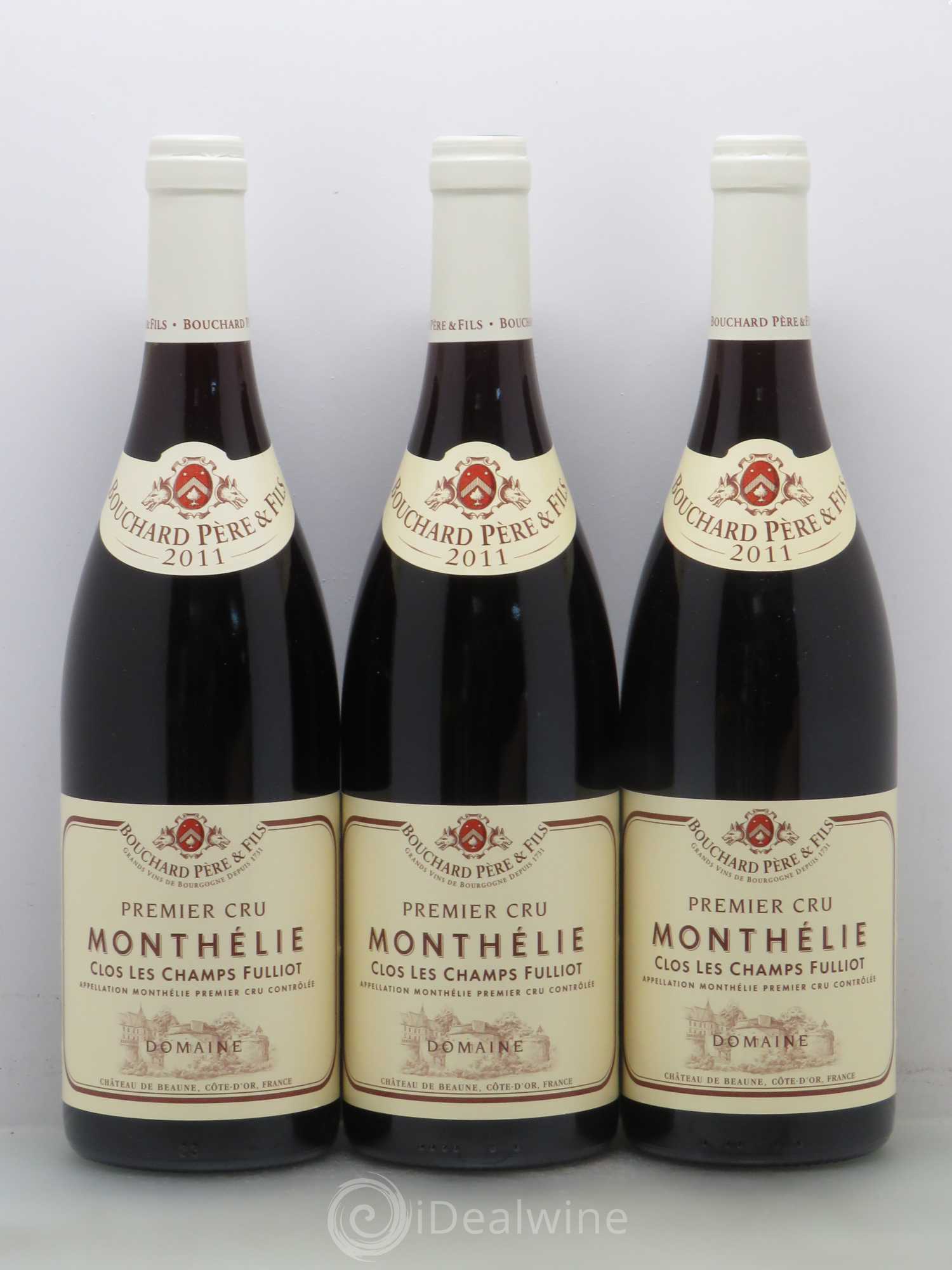 Monthélie 1er Cru Clos Les Champs Fulliot Bouchard Père & Fils 2011 - Lot de 6 bouteilles - 1