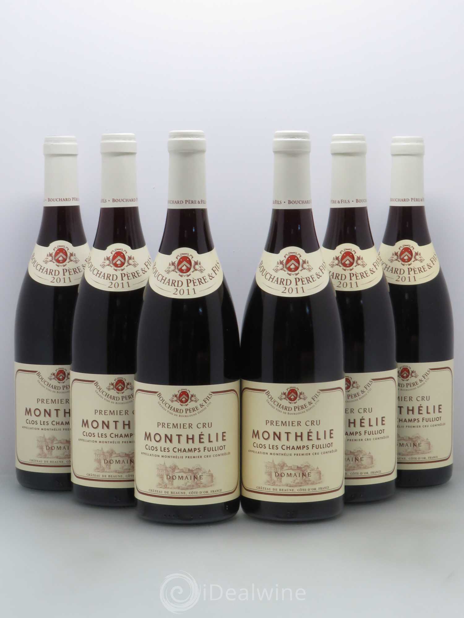 Monthélie 1er Cru Clos Les Champs Fulliot Bouchard Père & Fils 2011 - Lot de 6 bouteilles - 0