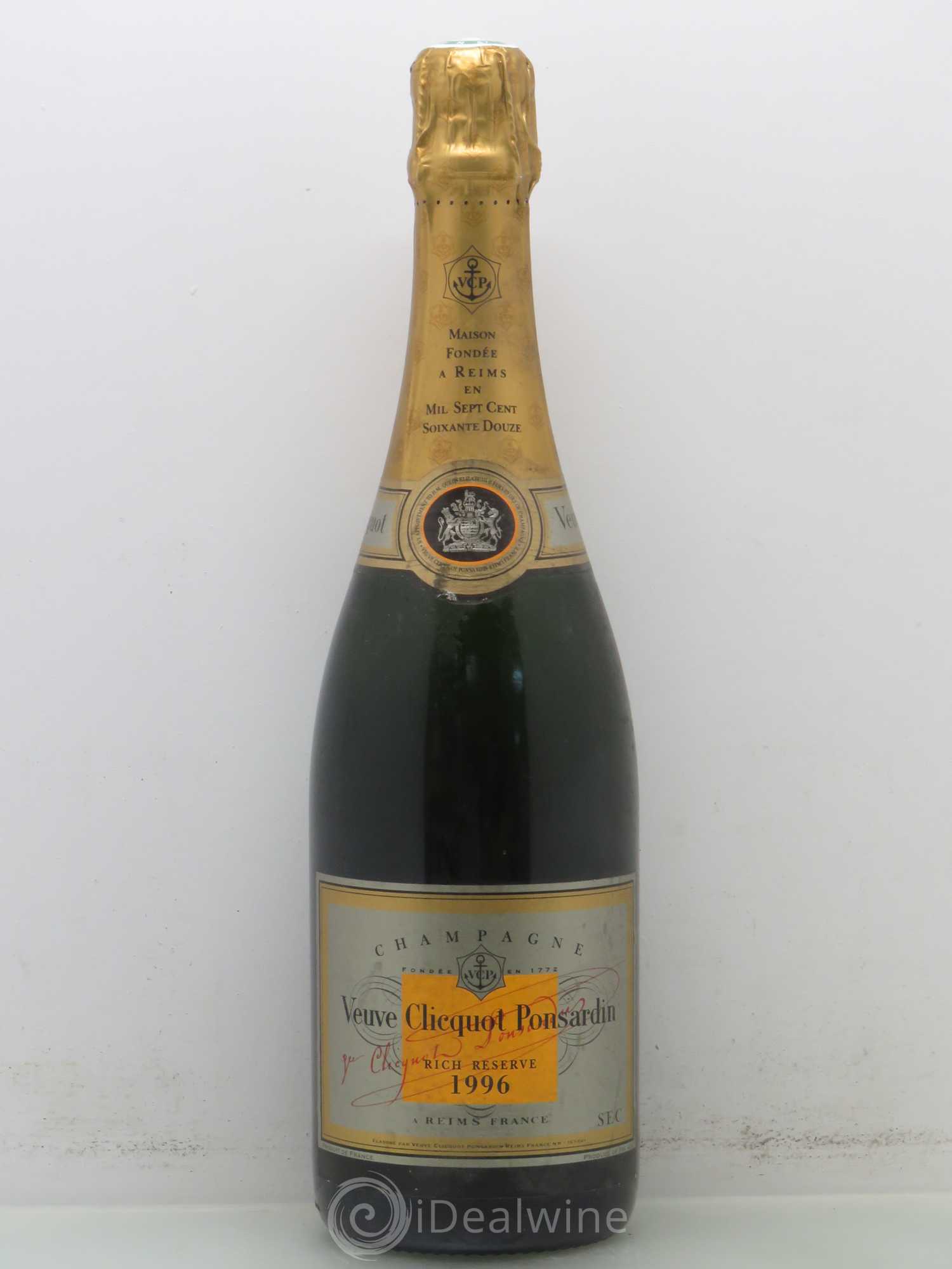 Champagne Rich Reserve Veuve Clicquot 1996 - Posten von 1 Flasche - 0