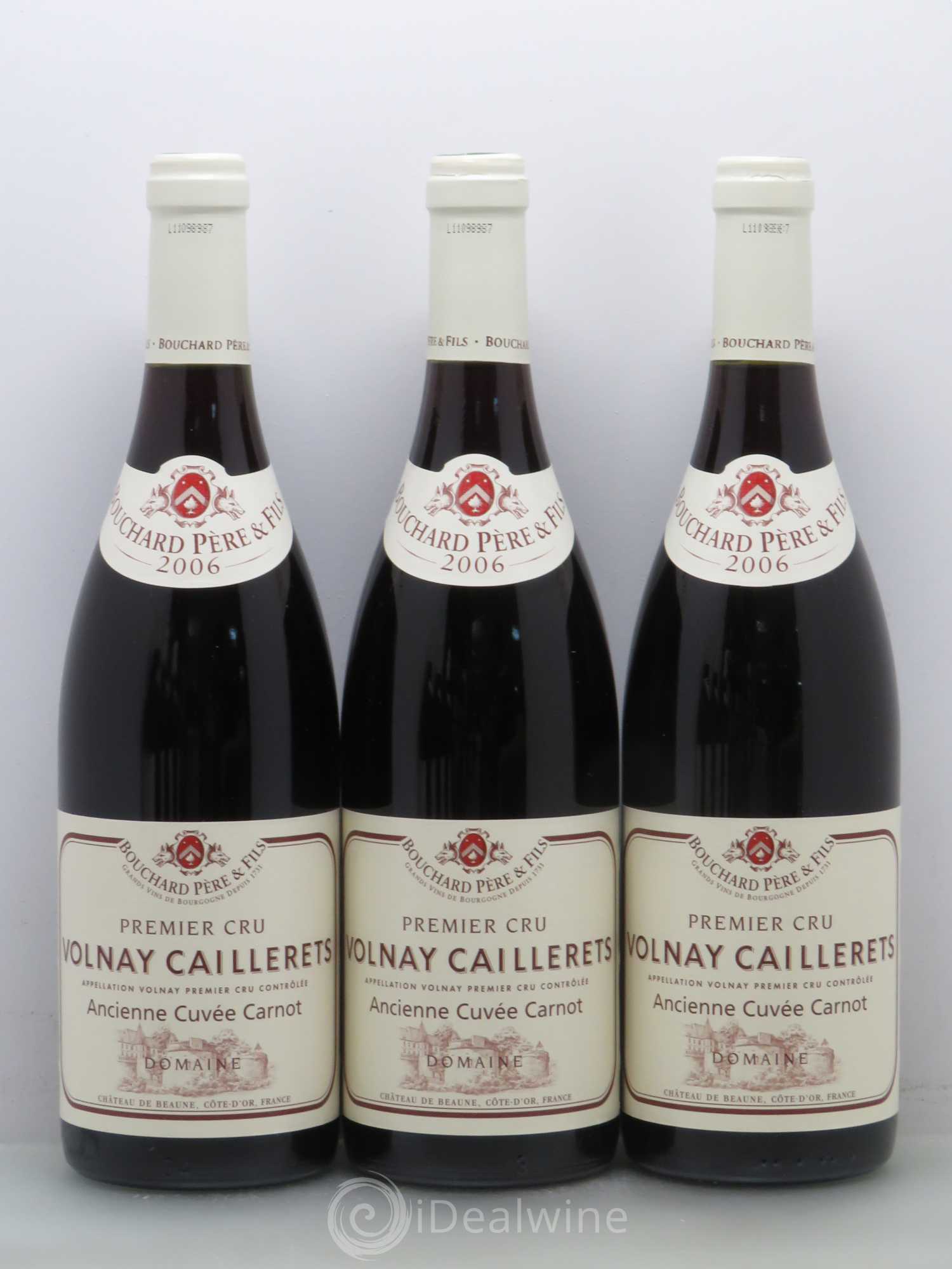 Volnay 1er Cru Bouchard Père et Fils Caillerets ancienne cuvée Carnot 2006 - Posten von 6 Flaschen - 2
