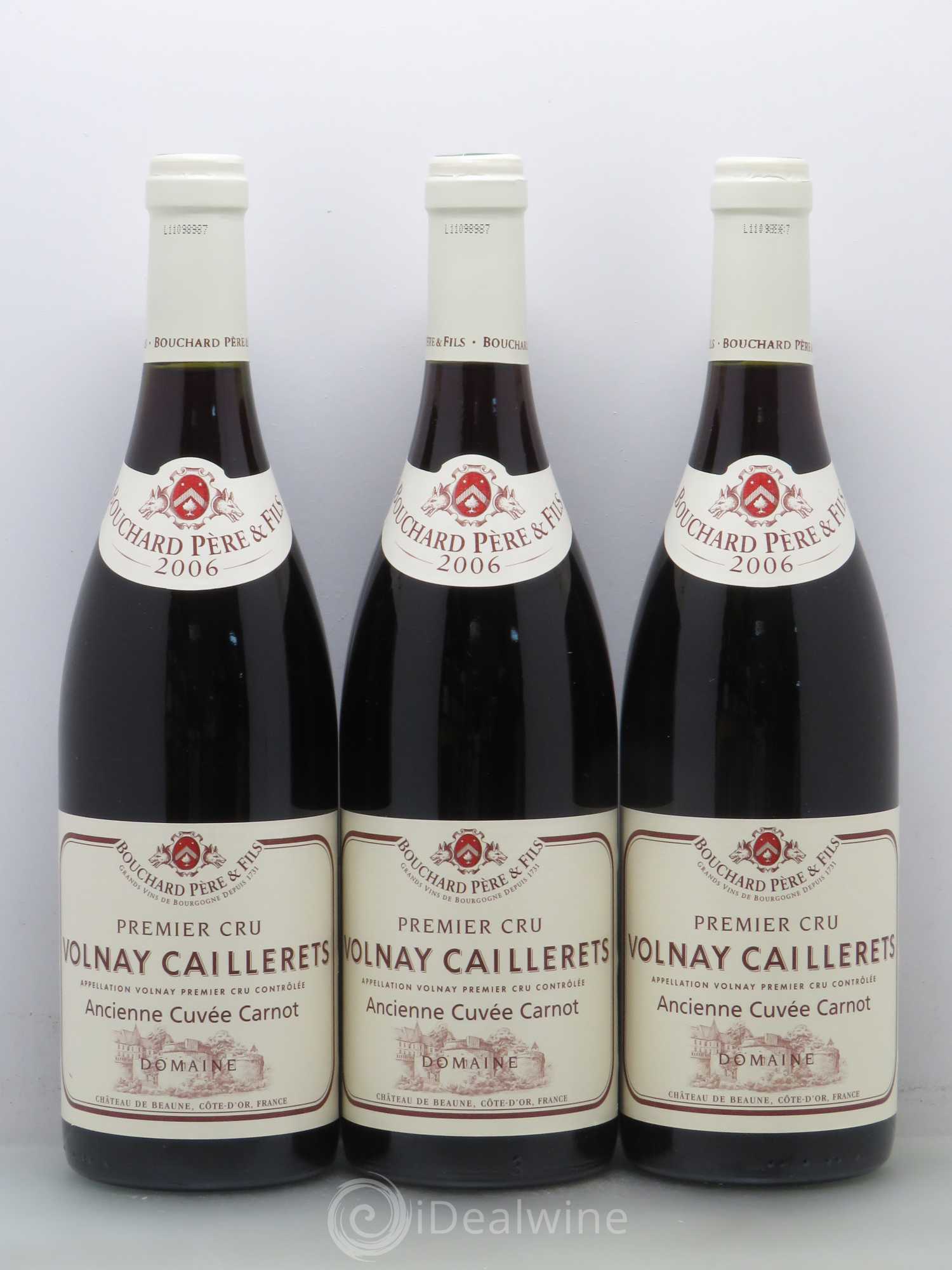 Volnay 1er Cru Bouchard Père et Fils Caillerets ancienne cuvée Carnot 2006 - Posten von 6 Flaschen - 2