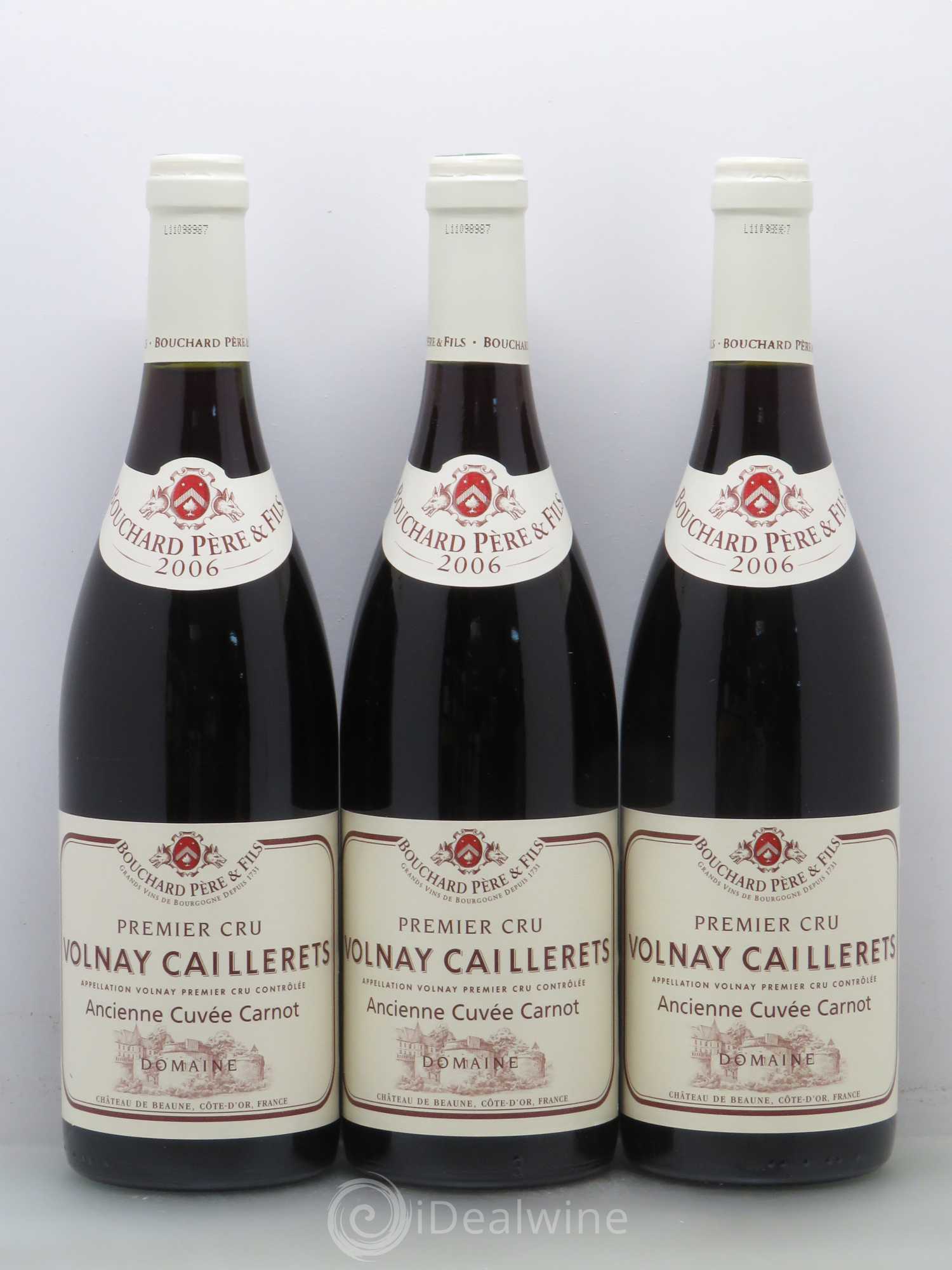 Volnay 1er Cru Bouchard Père et Fils Caillerets ancienne cuvée Carnot 2006 - Posten von 3 Flaschen - 0