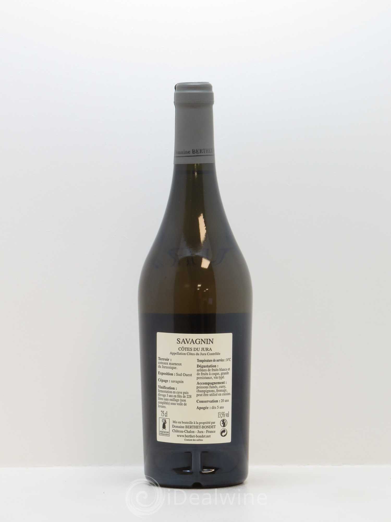 Côtes du Jura Savagnin Berthet-Bondet 2011 - Lot de 1 bouteille - 1