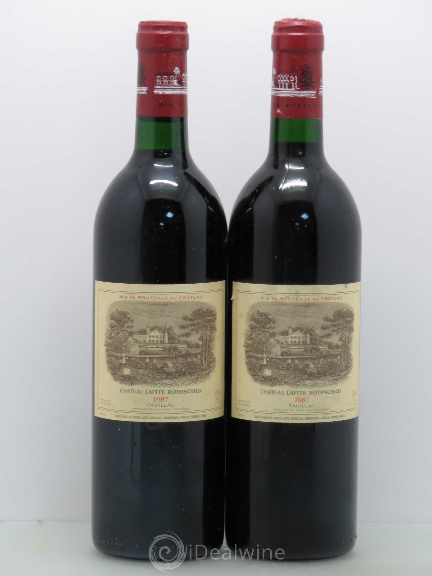 Château Lafite Rothschild 1er Grand Cru Classé 1987 - Lot de 2 bouteilles - 0