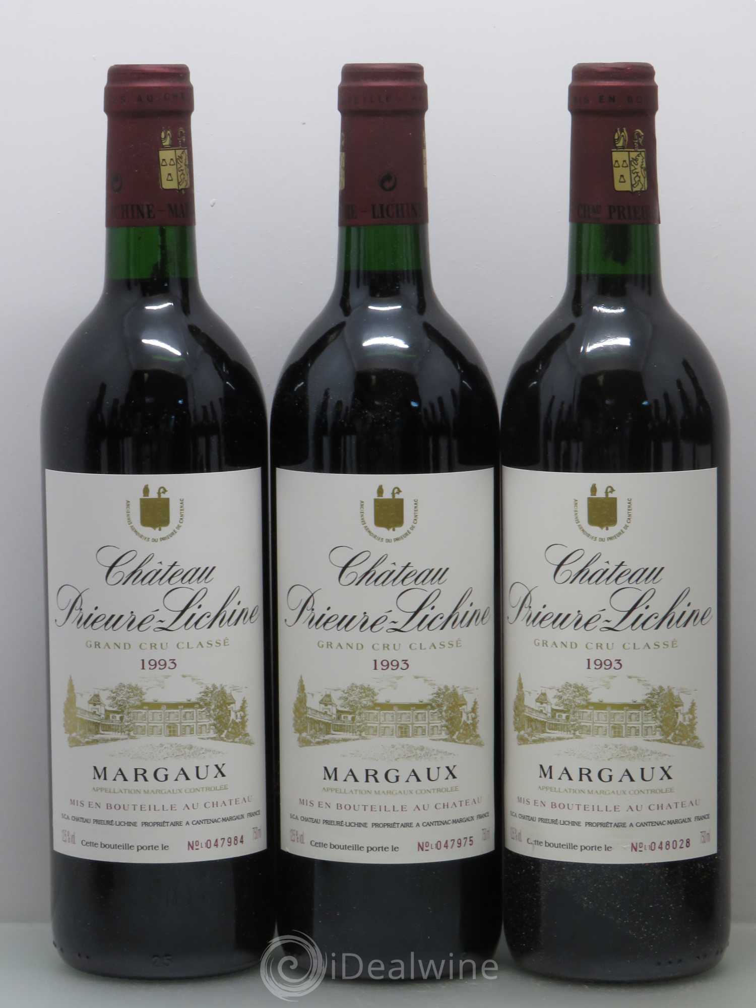 Château Prieuré Lichine 4ème Grand Cru Classé 1993 - Lot de 12 bouteilles - 1
