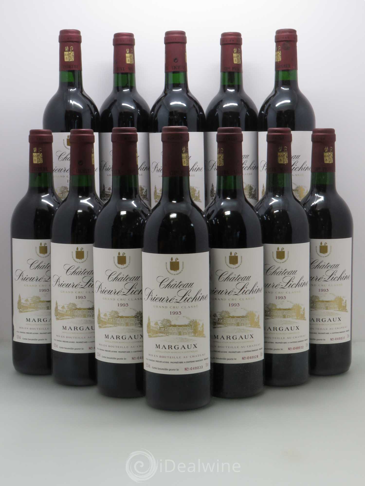 Château Prieuré Lichine 4ème Grand Cru Classé 1993 - Lot de 12 bouteilles - 0