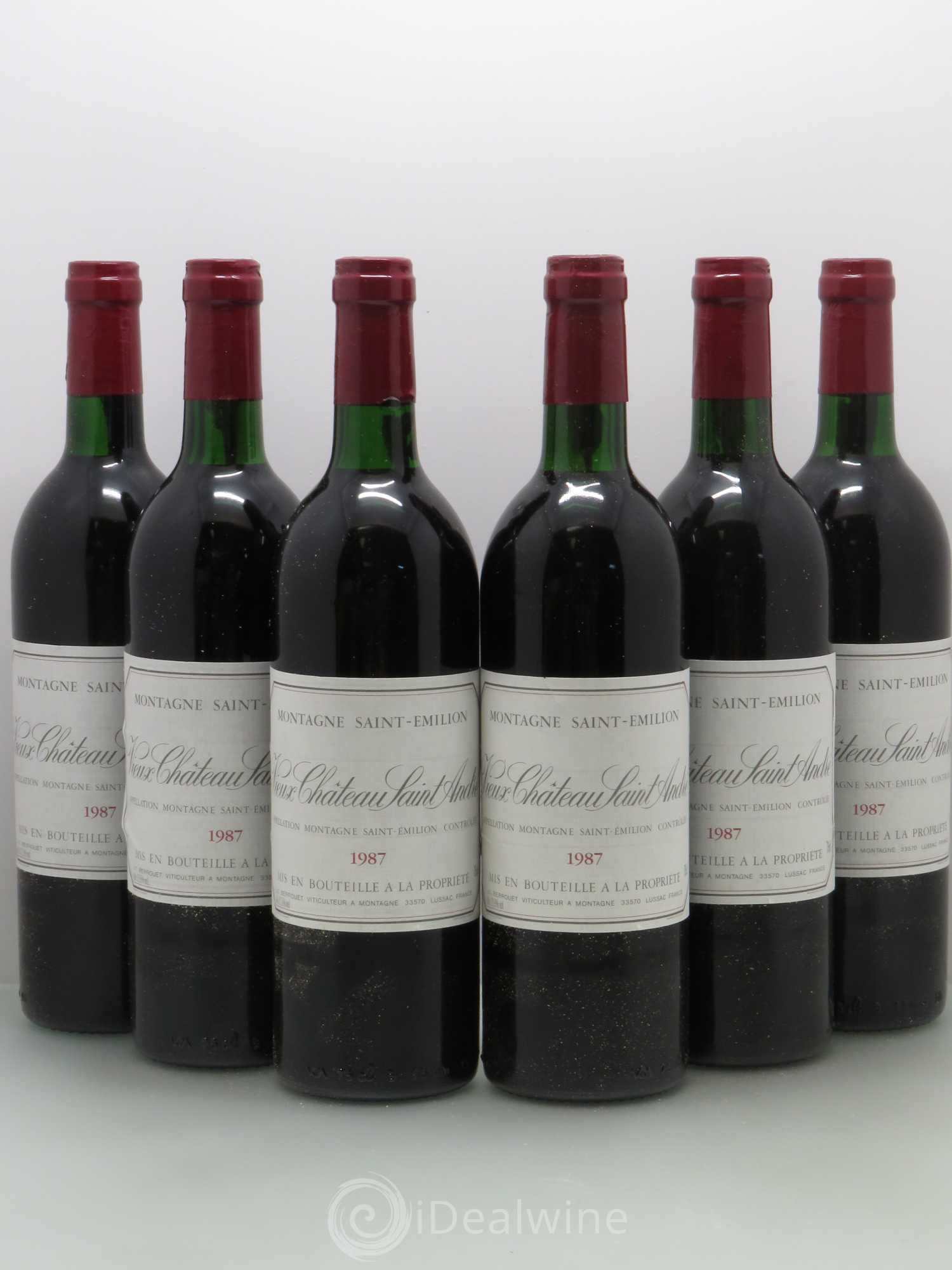 Bordeaux Vieux Château Saint André - Montagne St Emilion 1987 - Posten von 6 Flaschen - 0