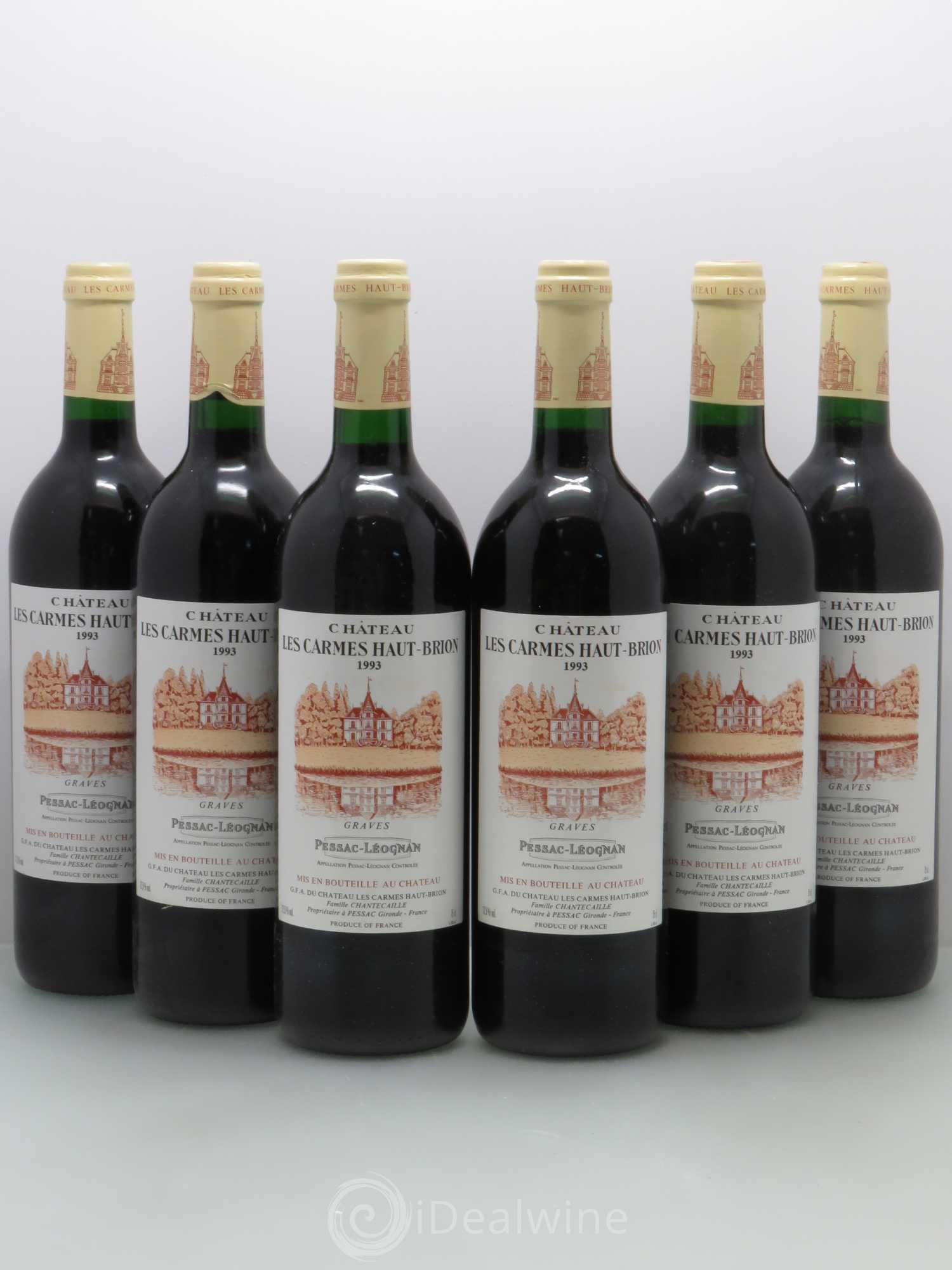 Château Les Carmes Haut-Brion 1993 - Lot de 6 bouteilles - 0