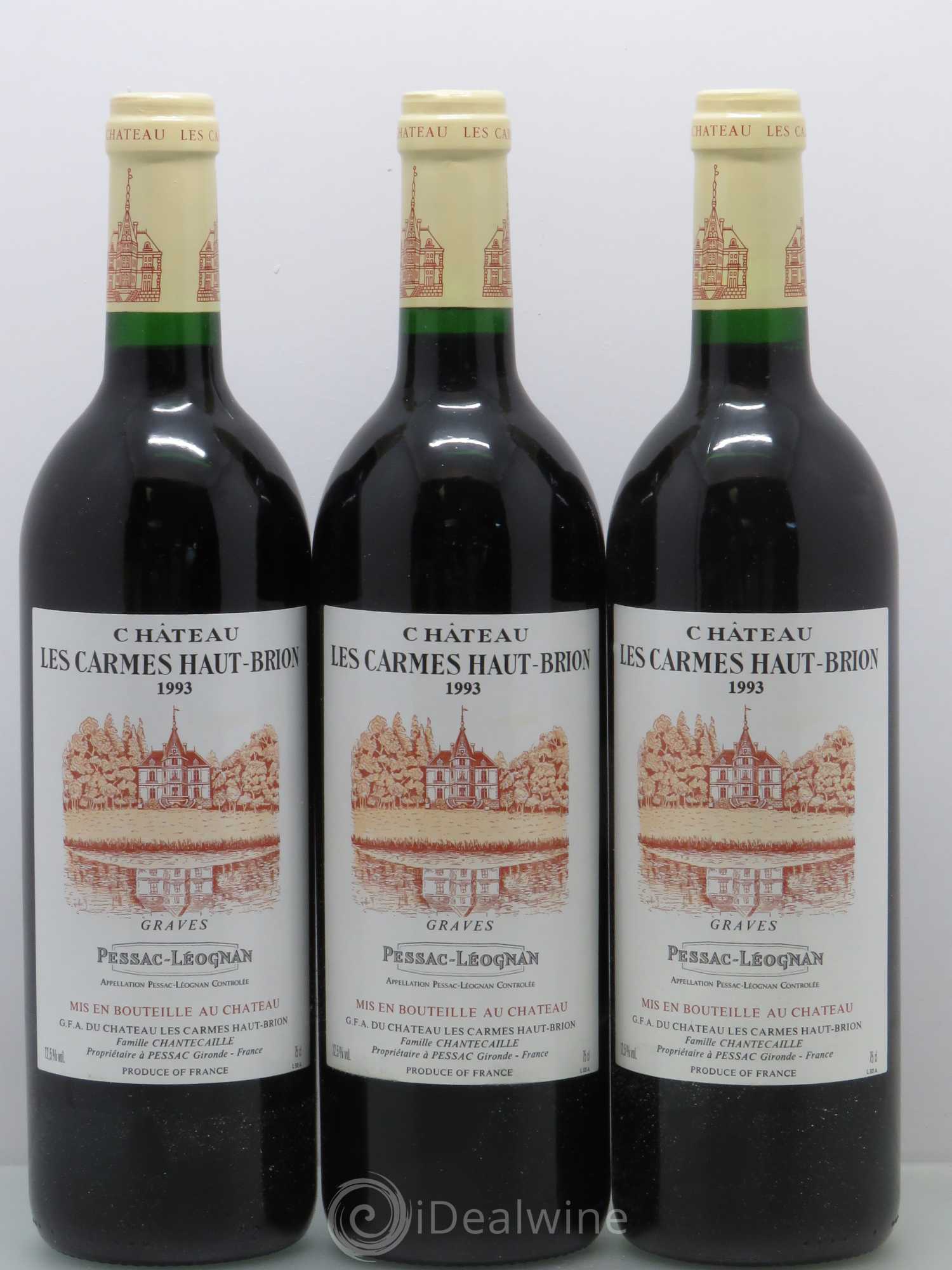 Château Les Carmes Haut-Brion 1993 - Lot de 3 bouteilles - 0