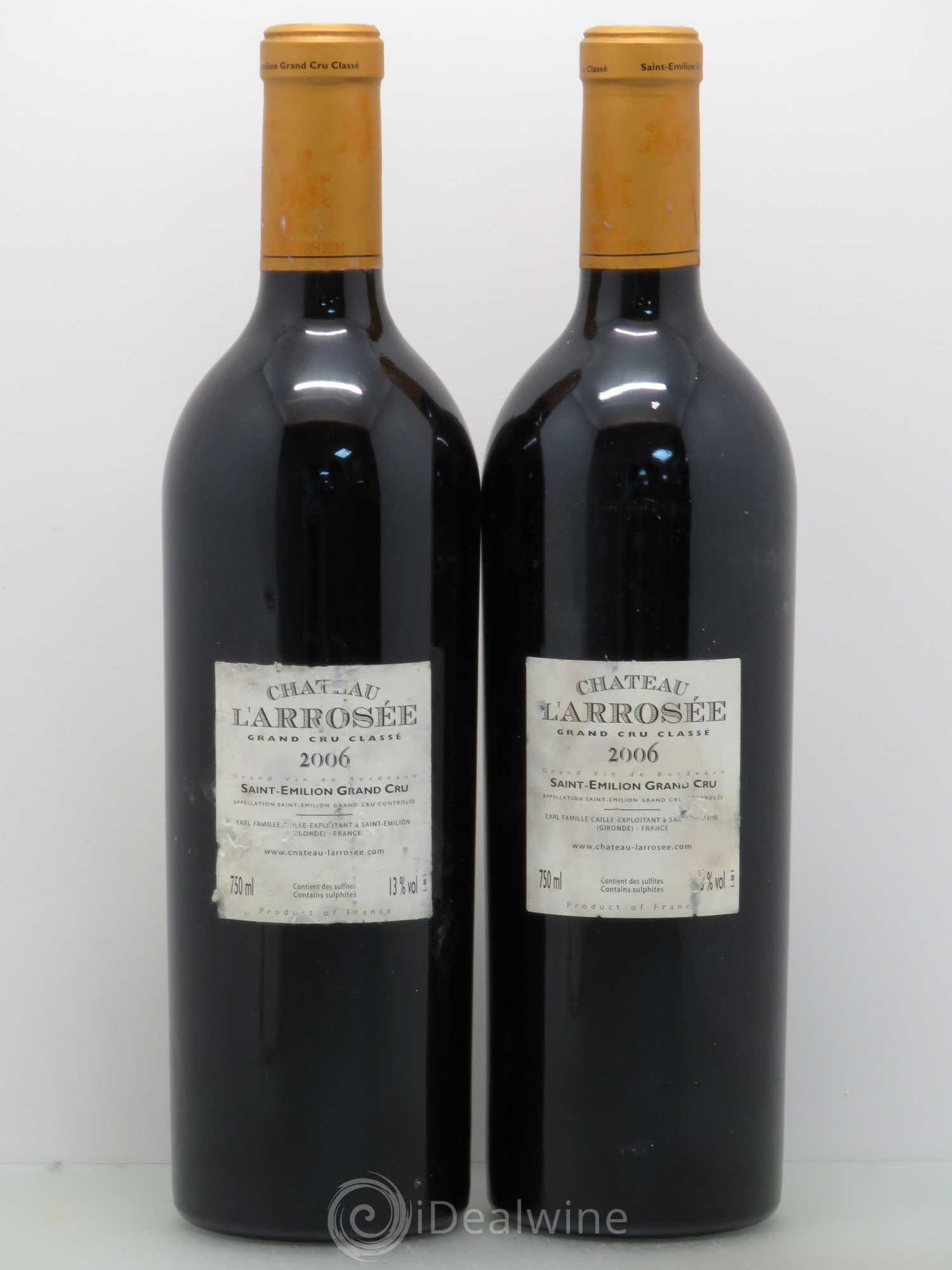Château l' Arrosée Grand Cru Classé 2006 - Lot de 2 bouteilles - 1