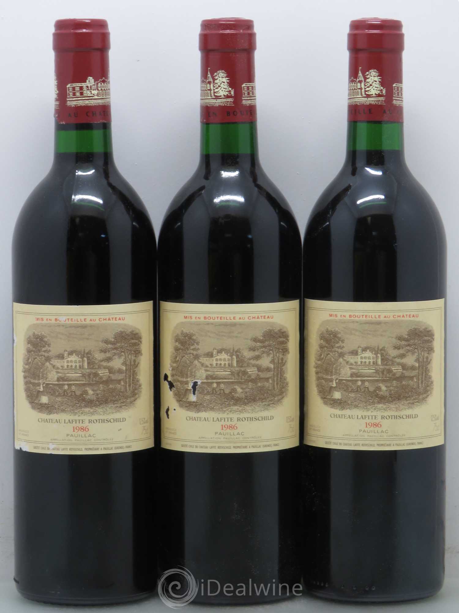 Château Lafite Rothschild 1er Grand Cru Classé 1986 - Lot de 12 bouteilles - 1