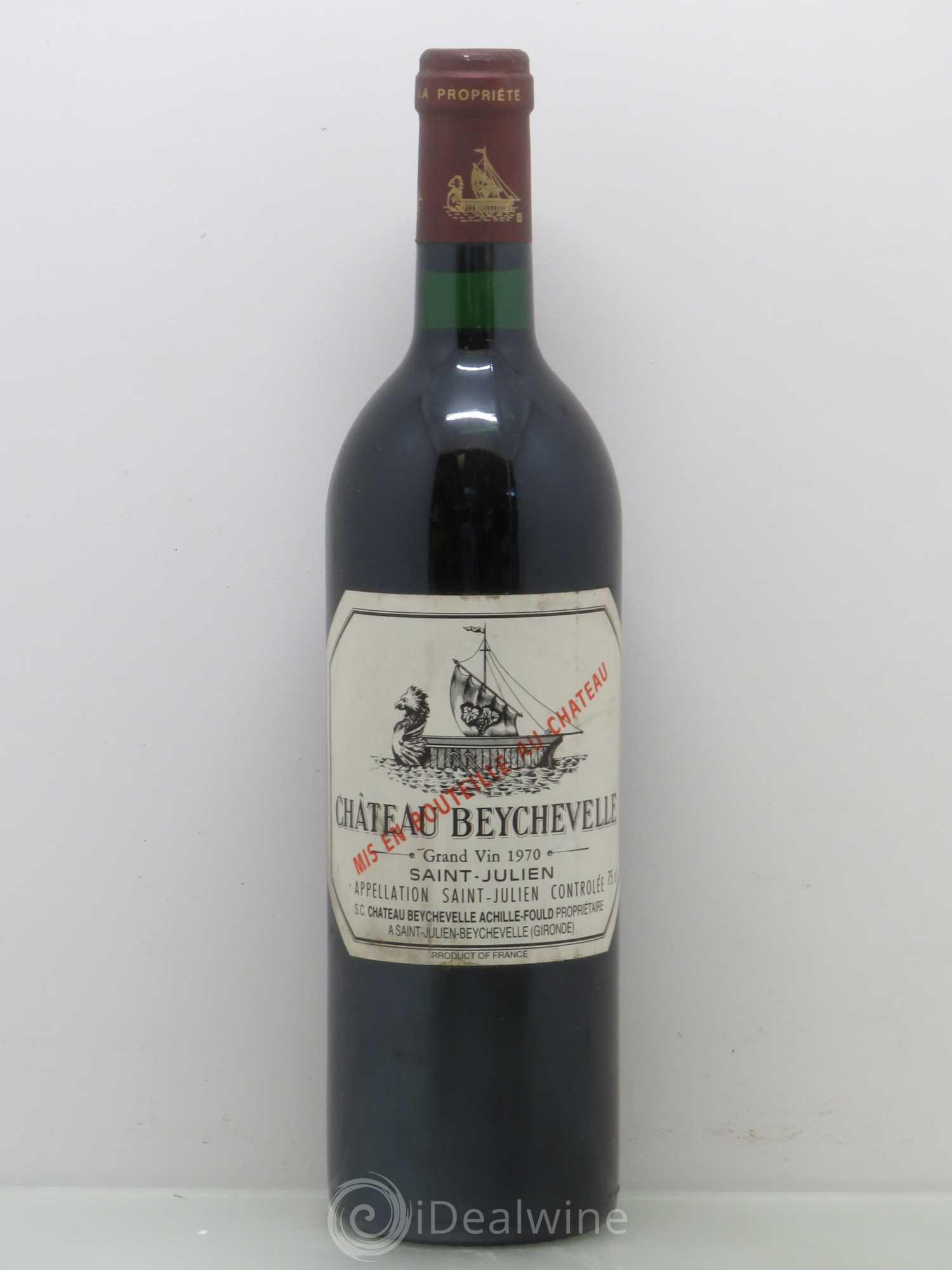 Château Beychevelle 4ème Grand Cru Classé 1970 - Lot de 1 bouteille - 0