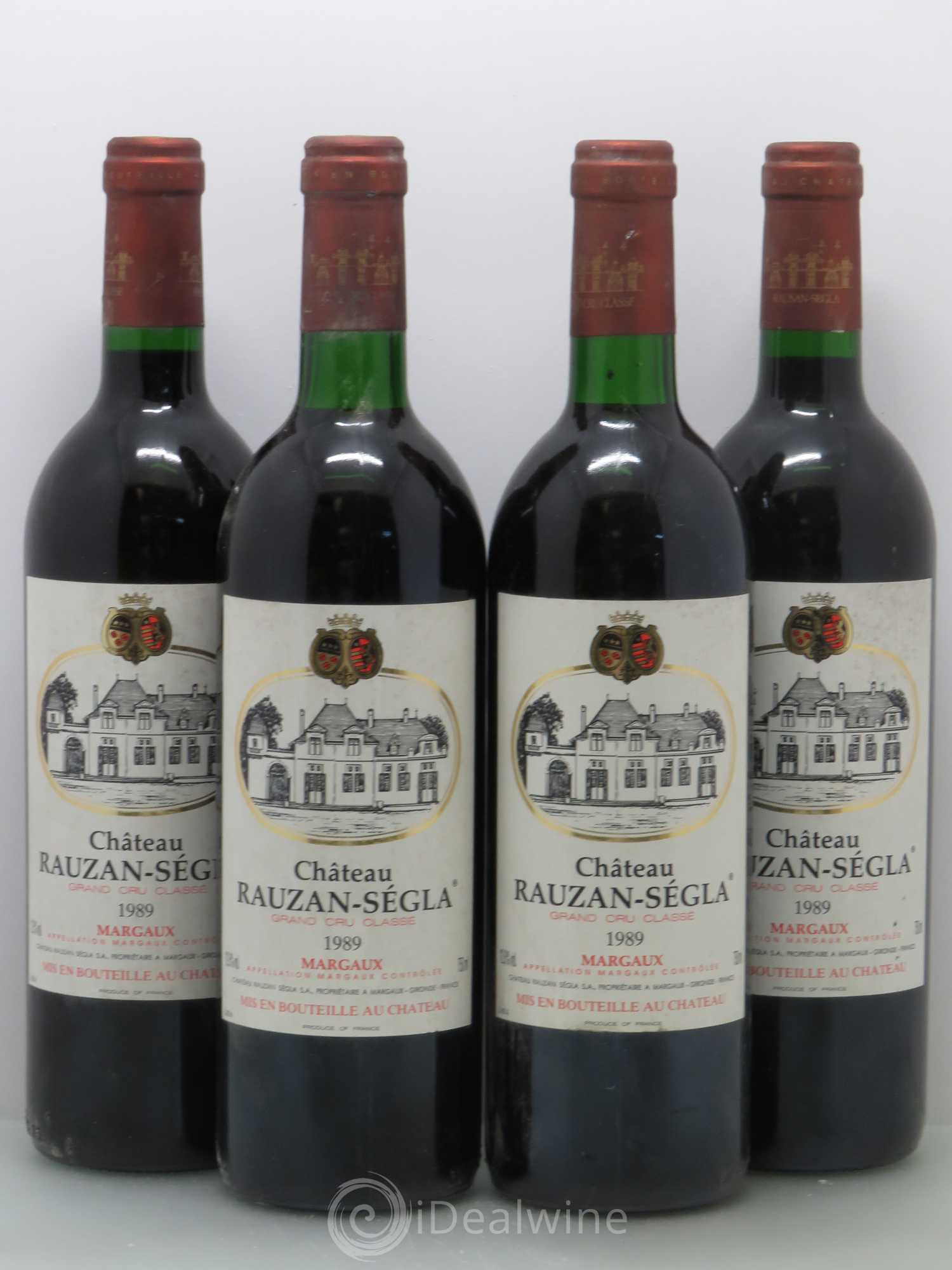Château Rauzan Ségla Grand Cru Classé 1989 - Lot de 4 bouteilles - 0