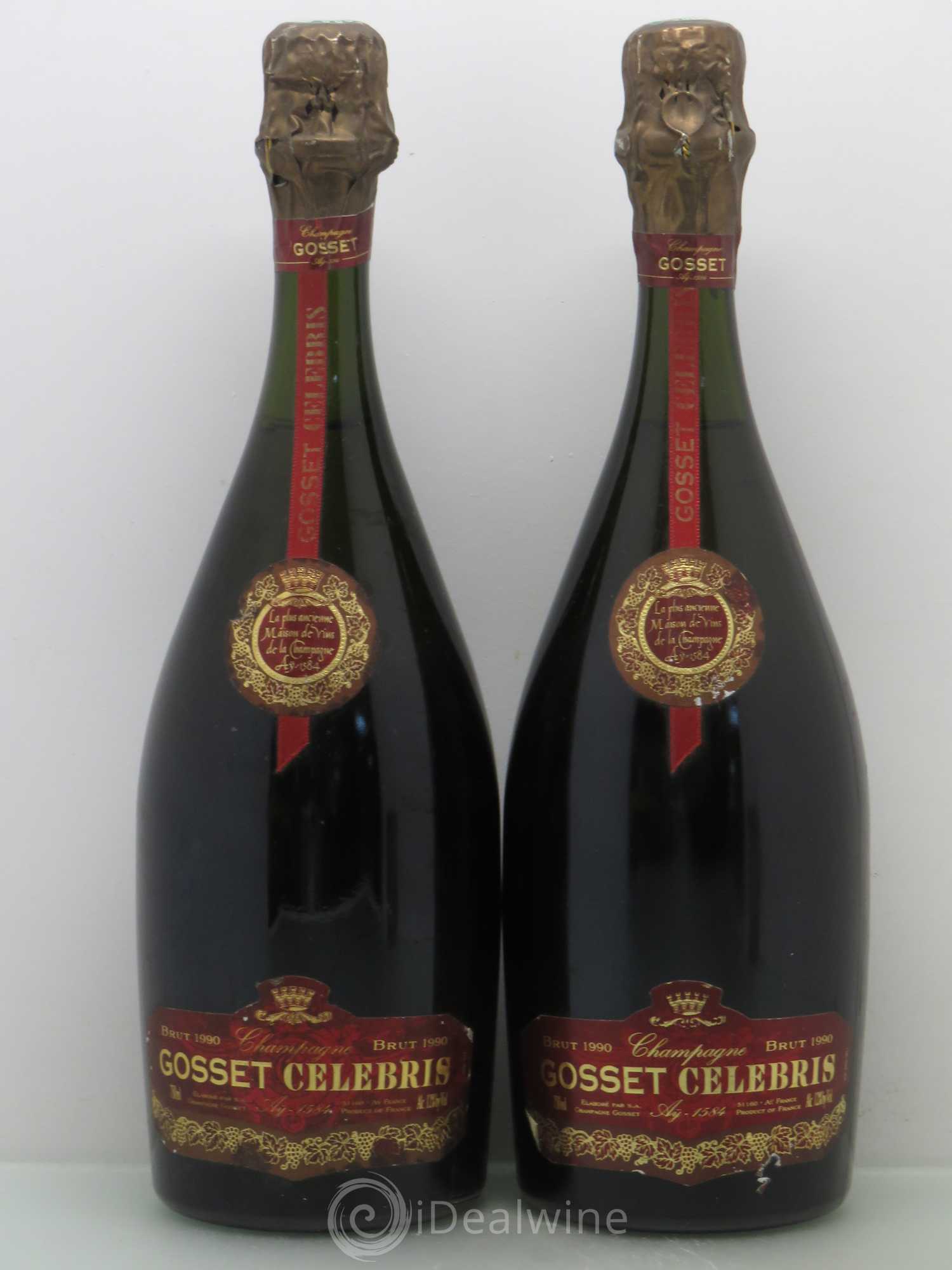 Champagne Gosset Célébris 1990 - Lot de 2 bouteilles - 0