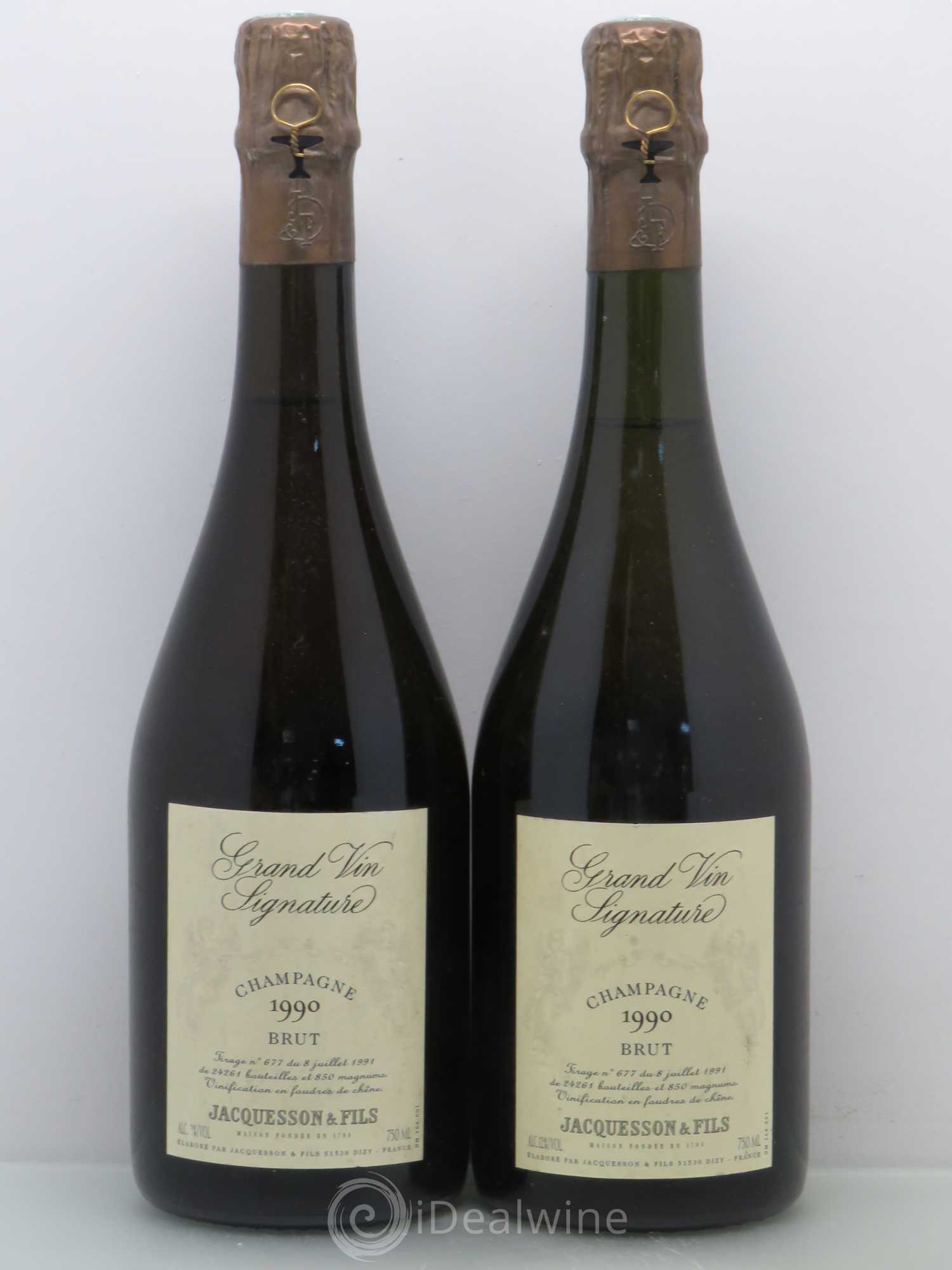 Millésimé Jacquesson Signature 1990 - Lot de 2 bouteilles - 0
