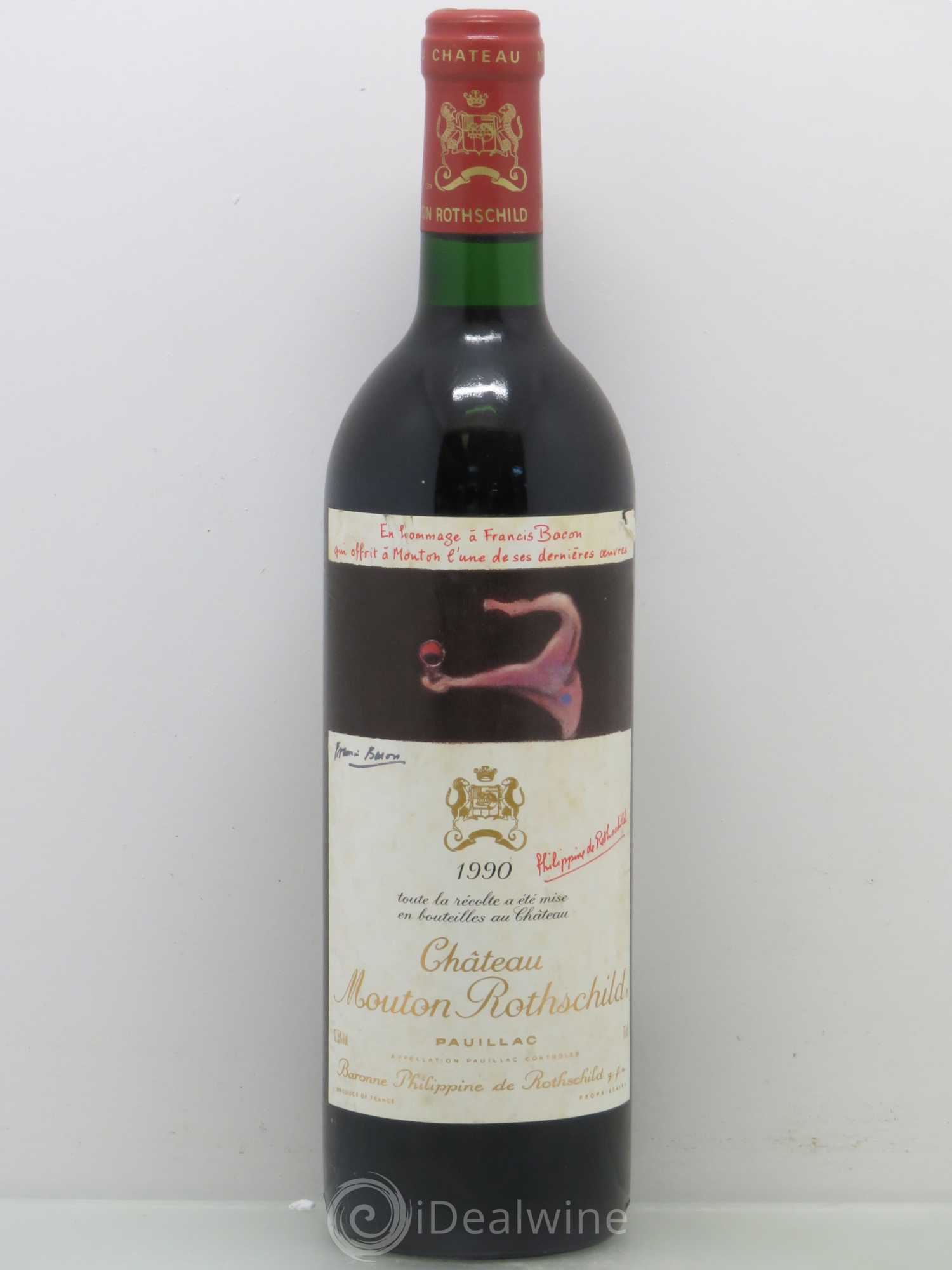 Château Mouton Rothschild 1er Grand Cru Classé 1990 - Lot de 1 bouteille - 0