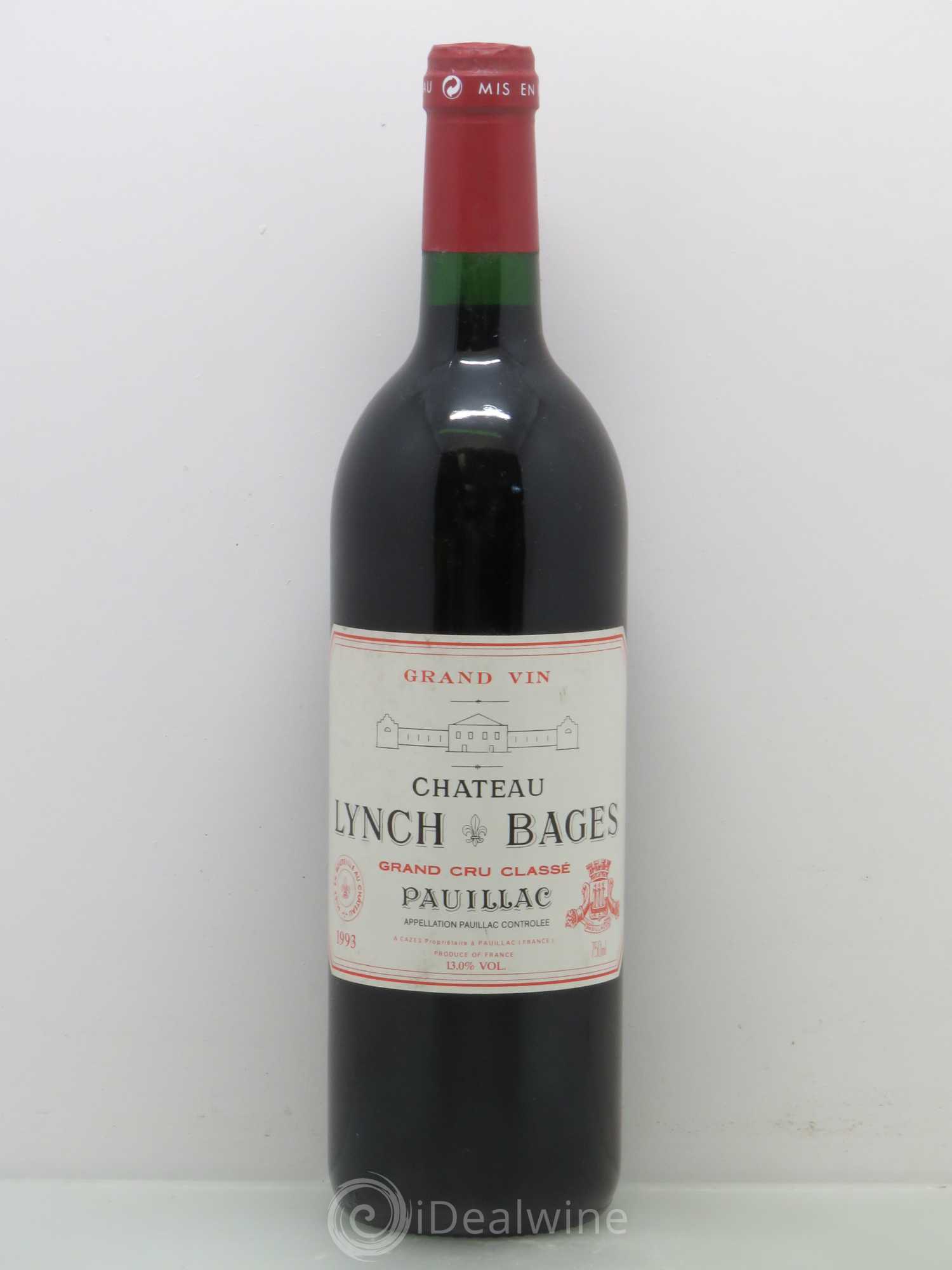 Château Lynch Bages 5ème Grand Cru Classé 1993 - Lot de 1 bouteille - 0