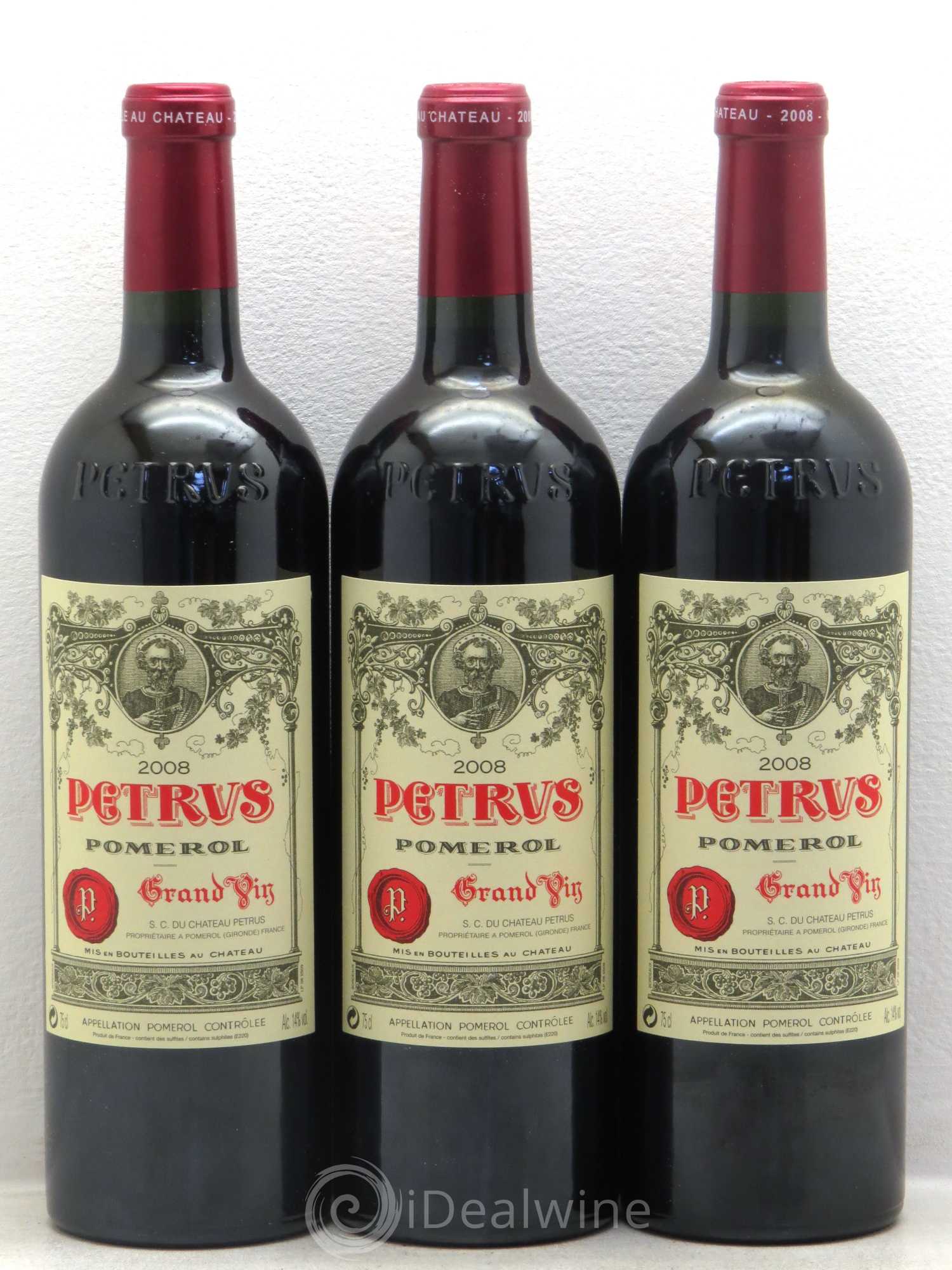 Petrus 2008 - Lot de 3 bouteilles - 0