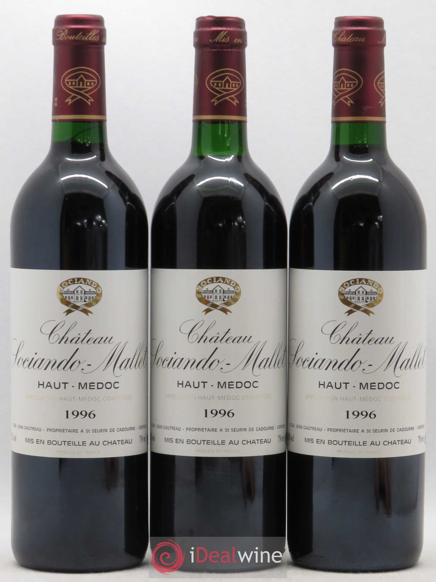 Château Sociando Mallet 1996 - Lot de 12 bouteilles - 3
