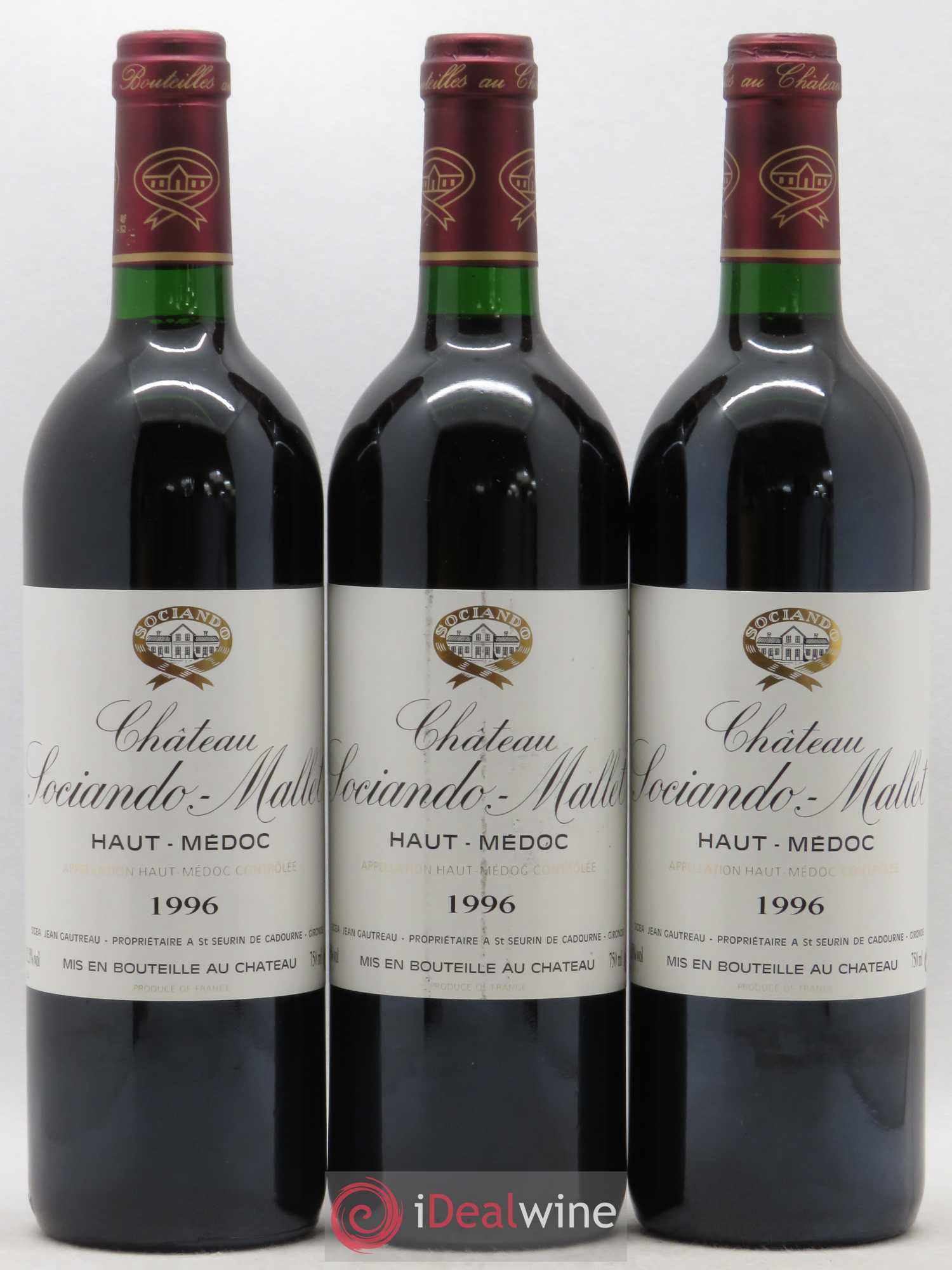 Château Sociando Mallet 1996 - Lot de 12 bouteilles - 4