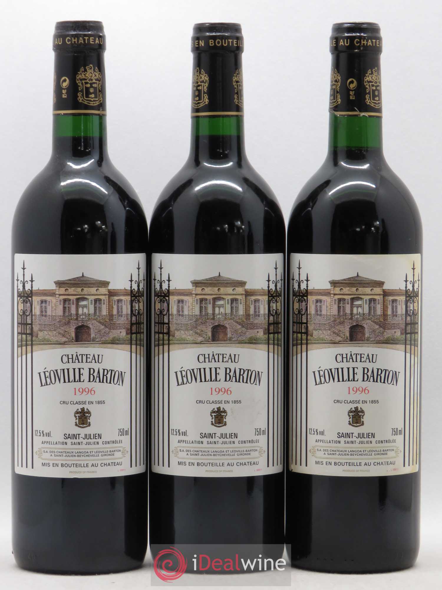Château Léoville Barton 2ème Grand Cru Classé 1996 - Lot de 6 bouteilles - 1