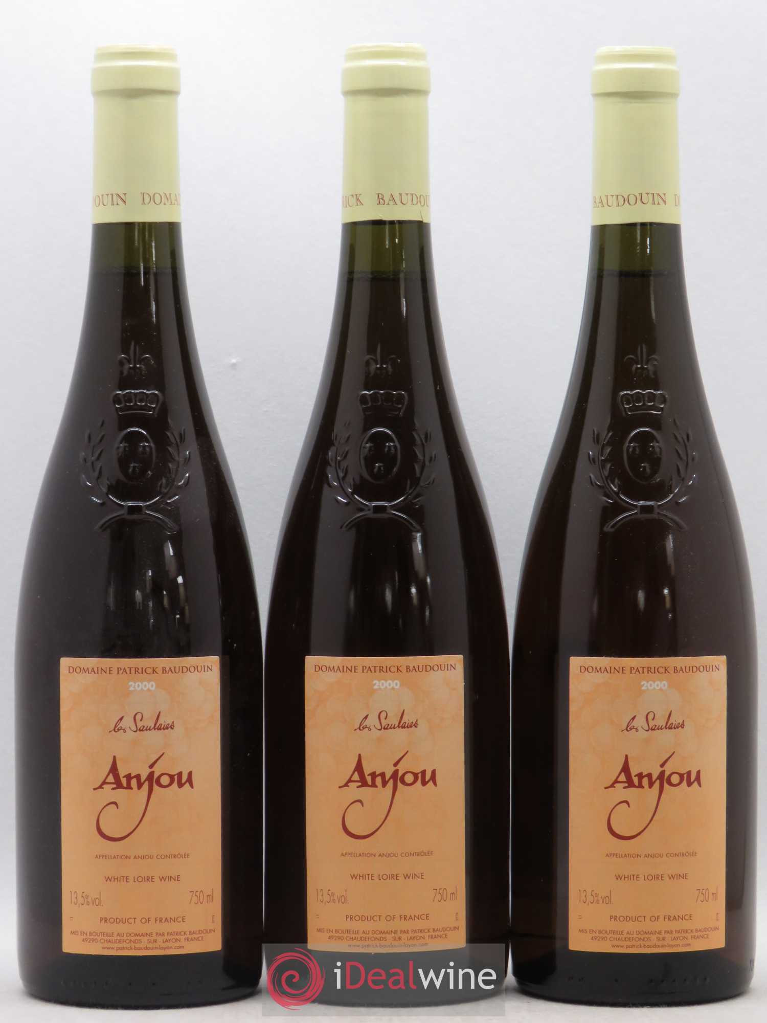 Anjou Les Saulaies Patrick Baudouin 2000 - Posten von 3 Flaschen - 0