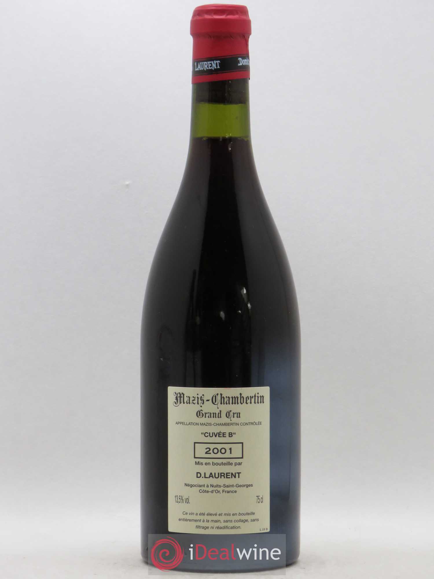 Mazis-Chambertin Grand Cru Dominique Laurent cuvée B grande cuvée vieilles vignes Dominique Laurent 2001 - Posten von 1 Flasche - 1