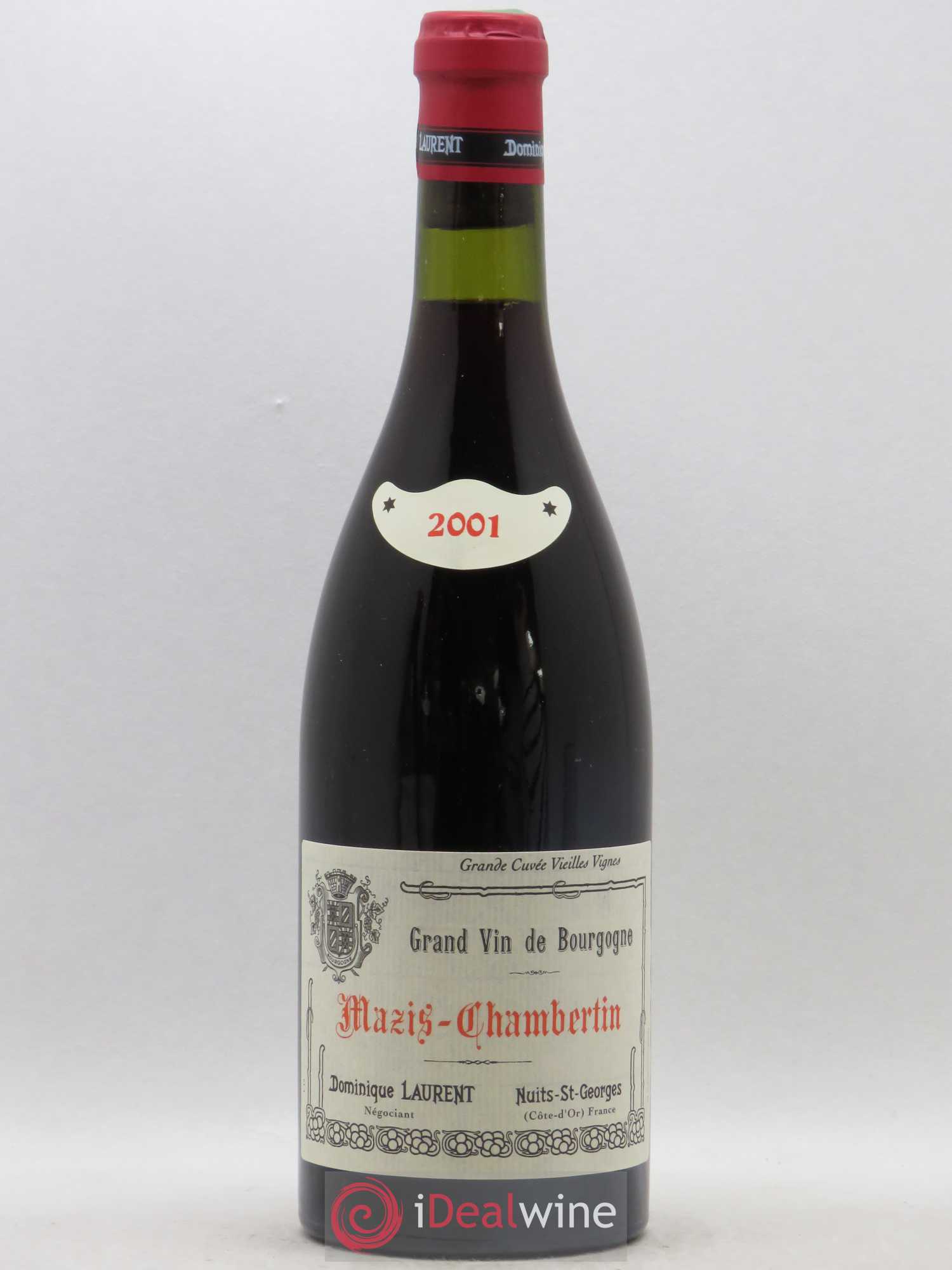 Mazis-Chambertin Grand Cru Dominique Laurent cuvée B grande cuvée vieilles vignes Dominique Laurent 2001 - Posten von 1 Flasche - 0