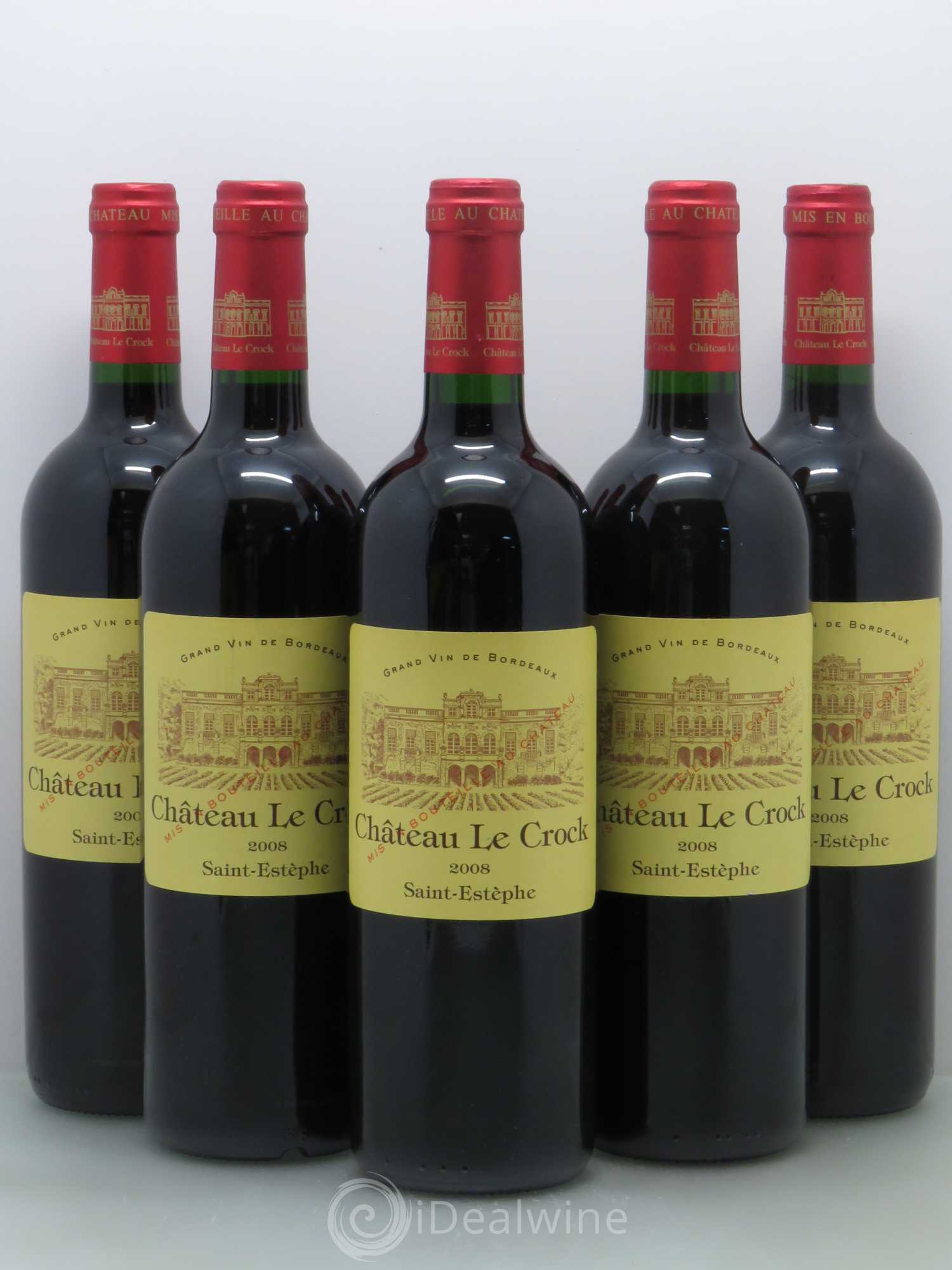 Château le Crock Cru Bourgeois 2008 - Lot de 5 bouteilles - 0