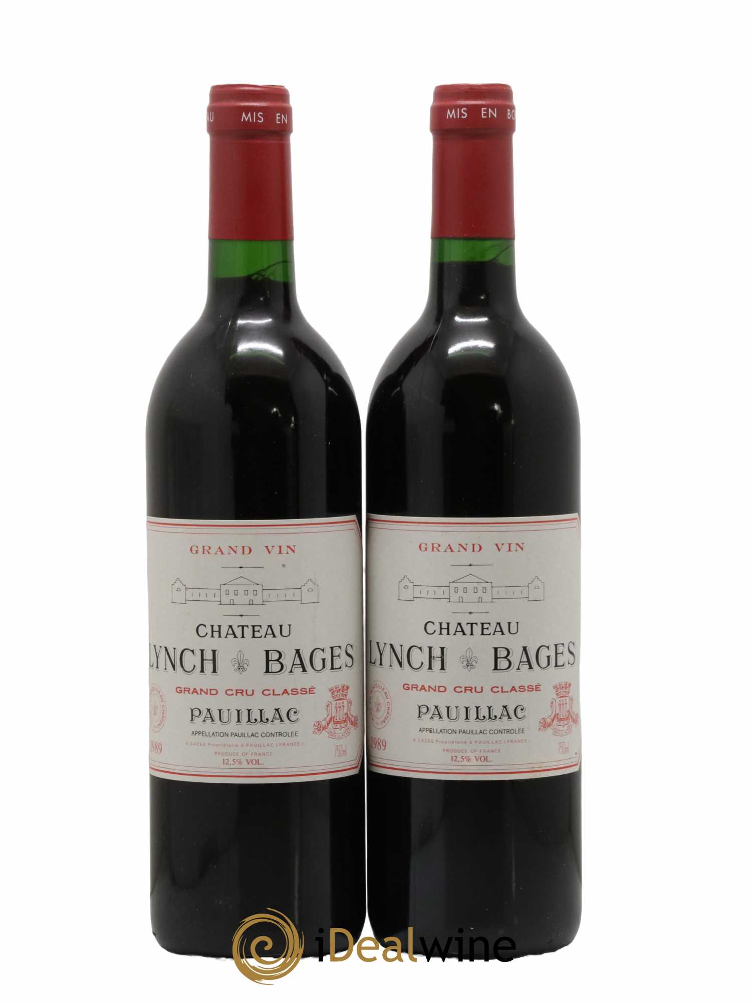 Château Lynch Bages 5ème Grand Cru Classé 1989 - Lot de 2 bouteilles - 0