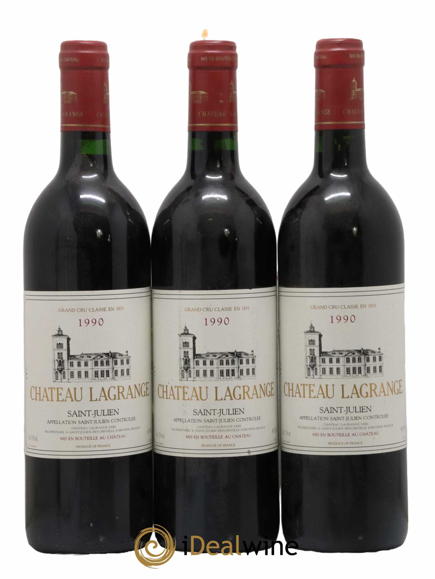 Château Lagrange 3ème Grand Cru Classé 1990 - Lot de 3 bouteilles - 0