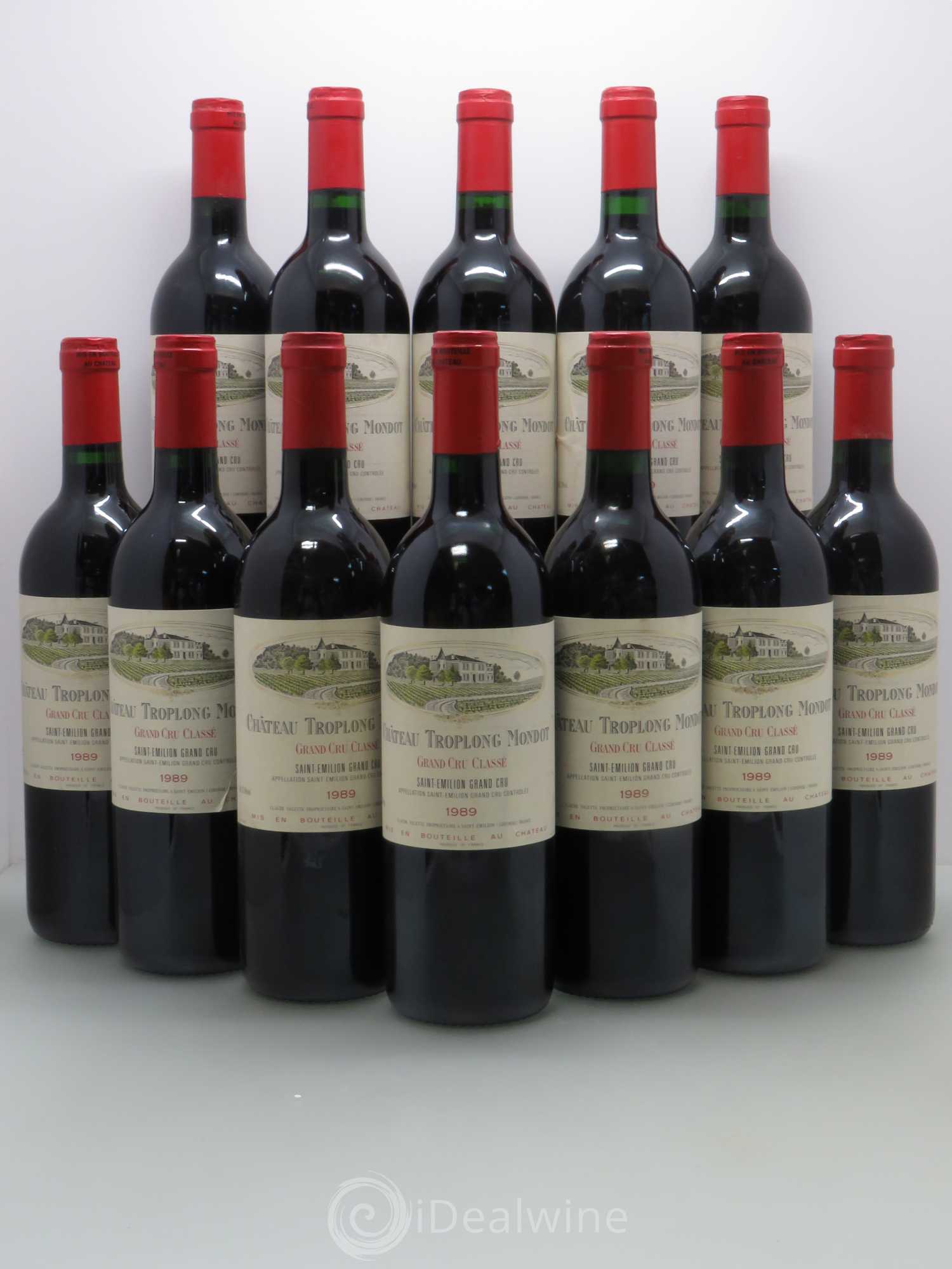 Château Troplong Mondot 1er Grand Cru Classé B 1989 - Lotto di 12 bottiglie - 0