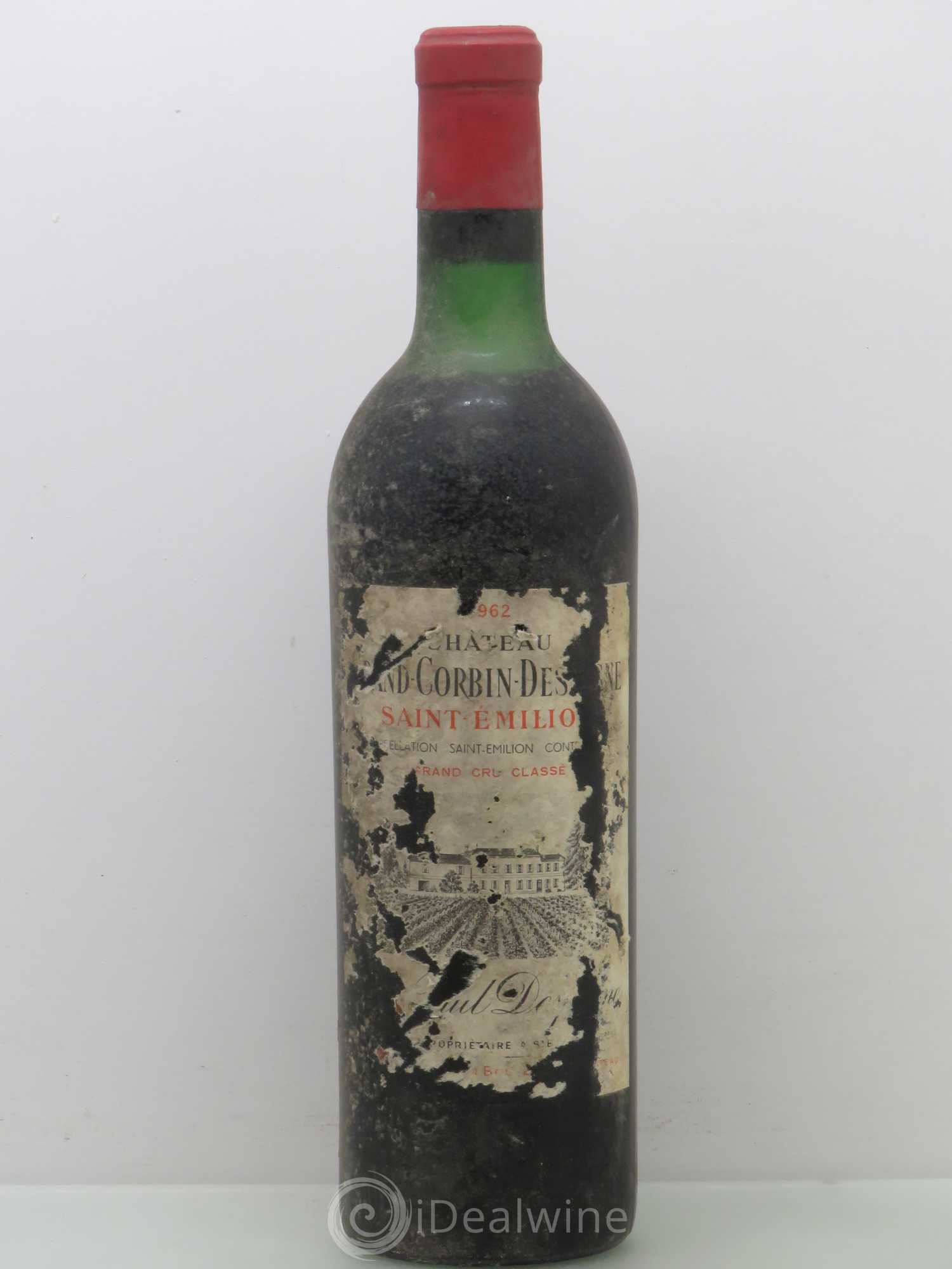 Château Grand Corbin Despagne Grand Cru Classé 1962 - Lot de 1 bouteille - 0